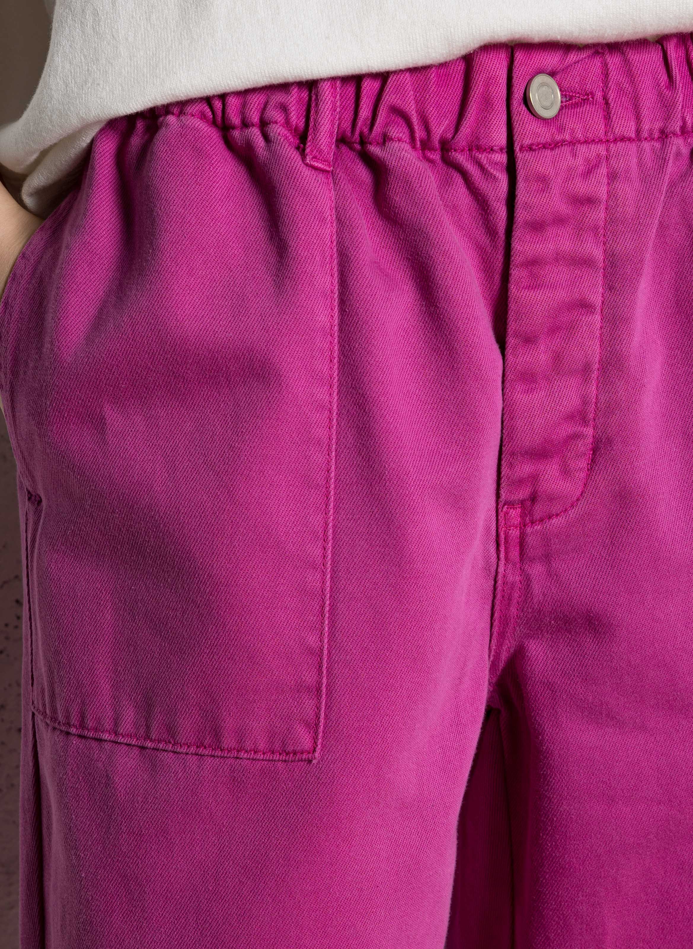 Jean droit en coton JC SOPHIE Rose