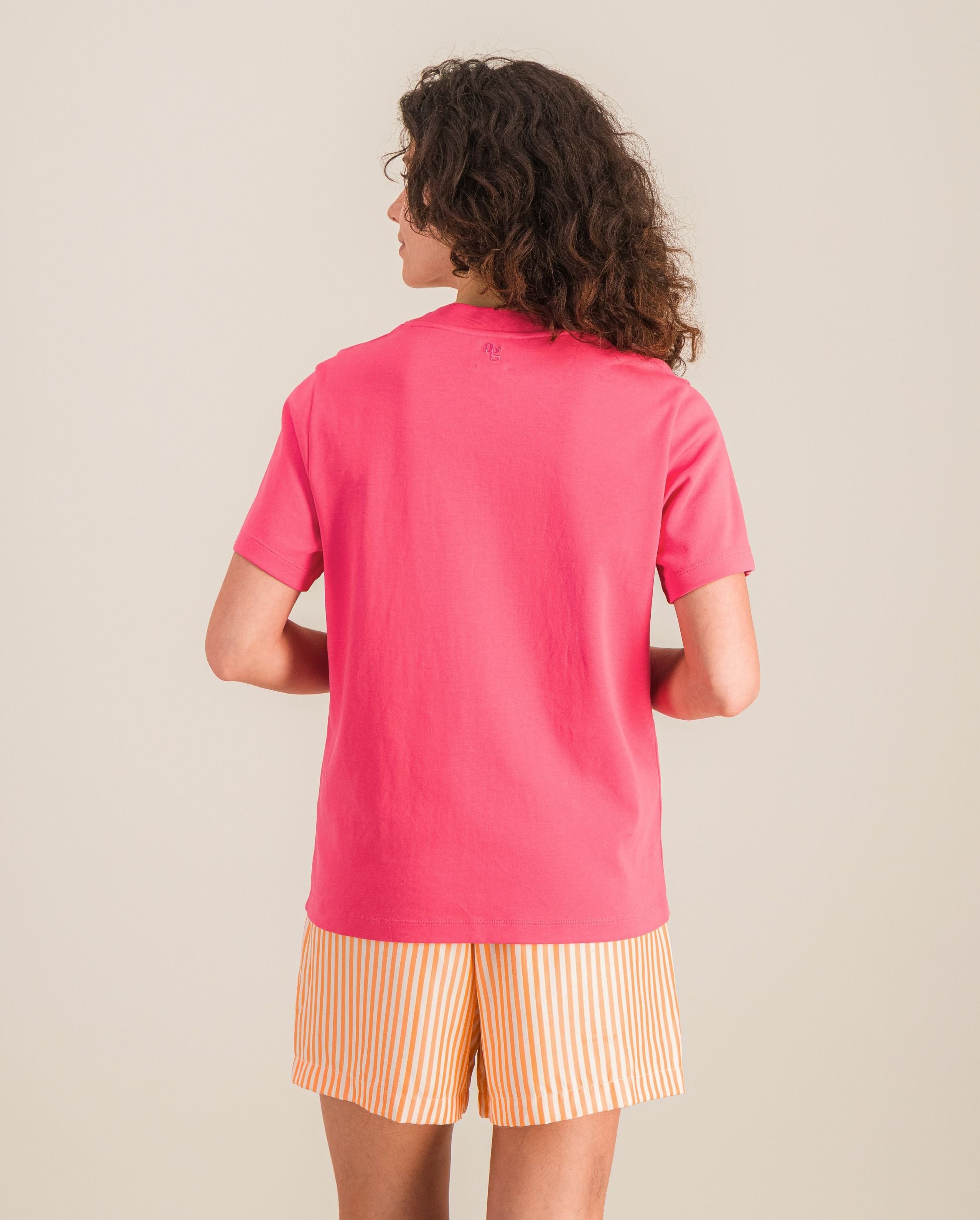 Women's organic cotton T-shirt, fuchsia ANGARDE Pink
