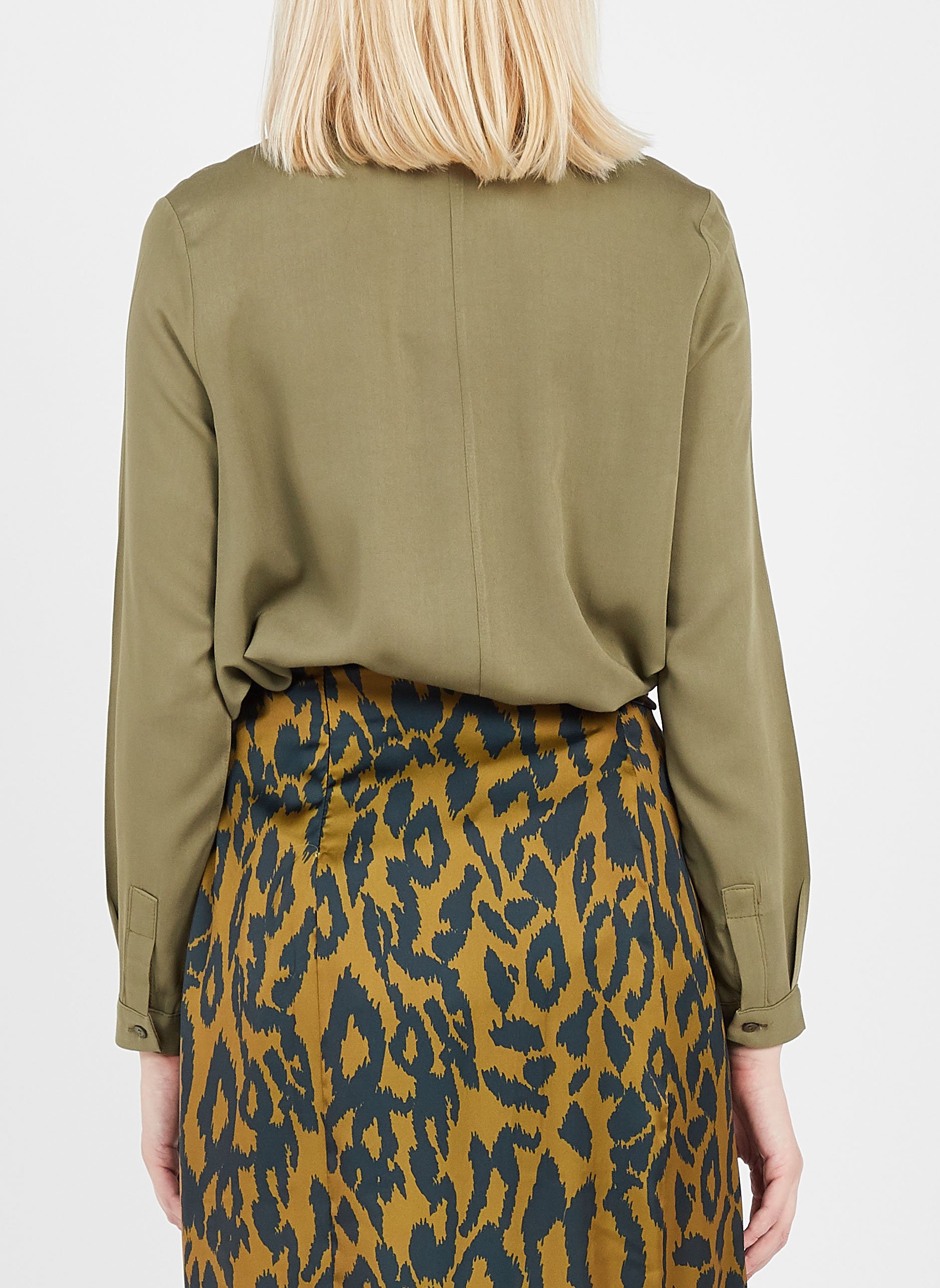 Blouse met klassieke kraag IMPERIAL Kaki