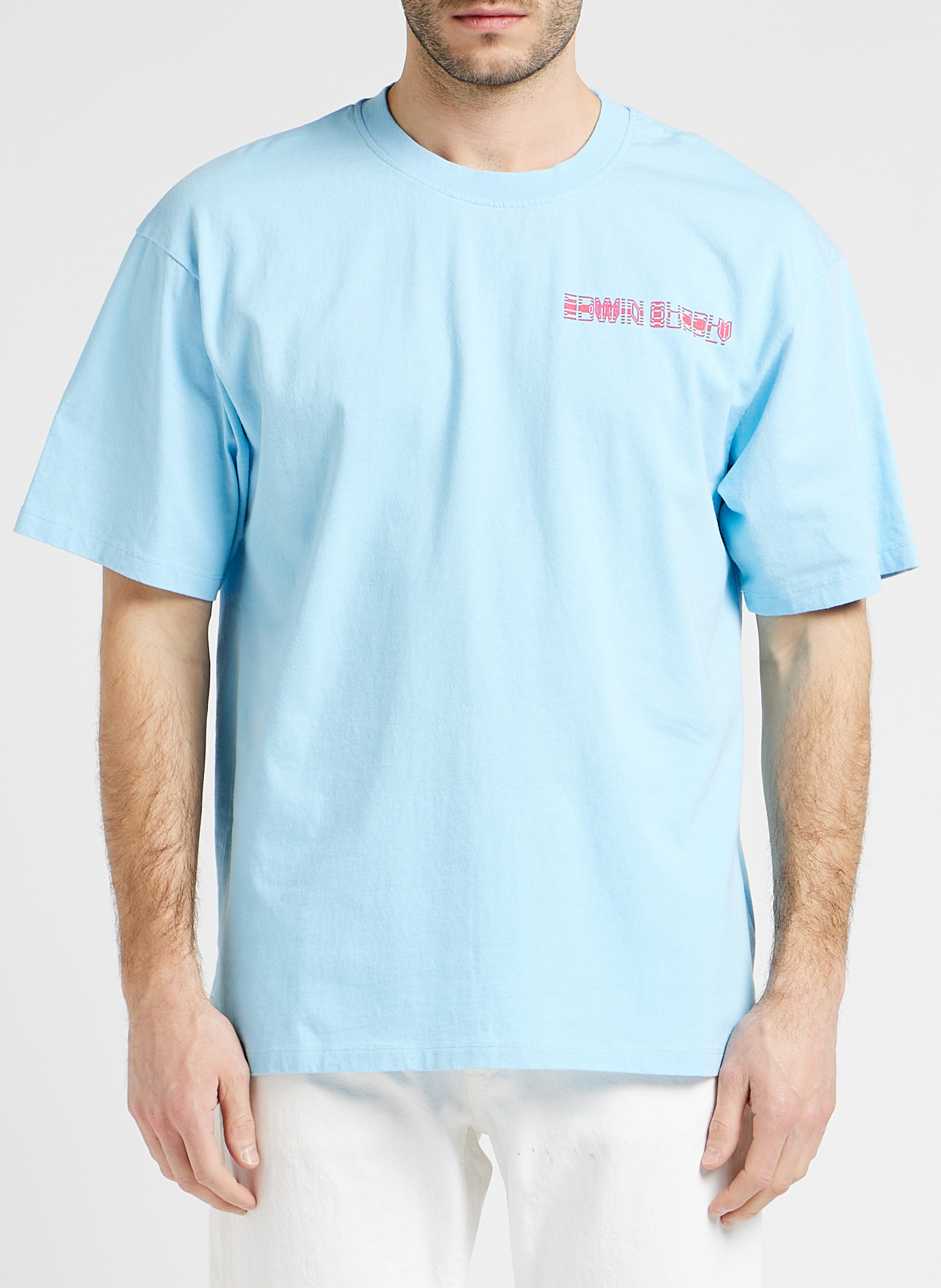 Loose-fit, katoenen T-shirt met ronde hals en zeefdruk - Edwin x Robert Beatty EDWIN Blauw