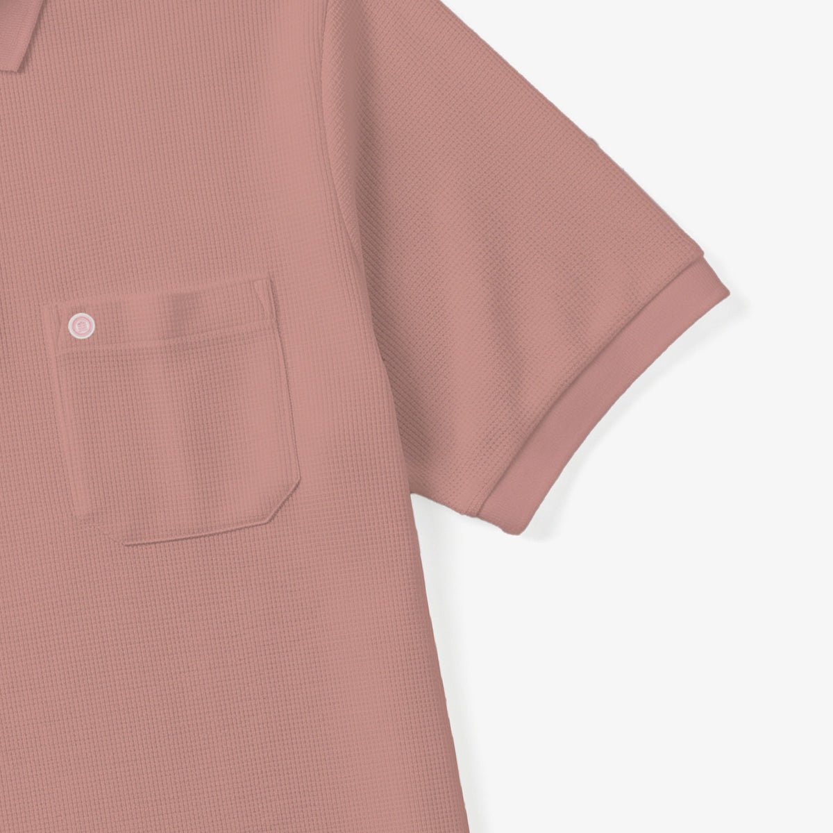 Short-sleeved waffle cotton polo SERGE BLANCO Pink