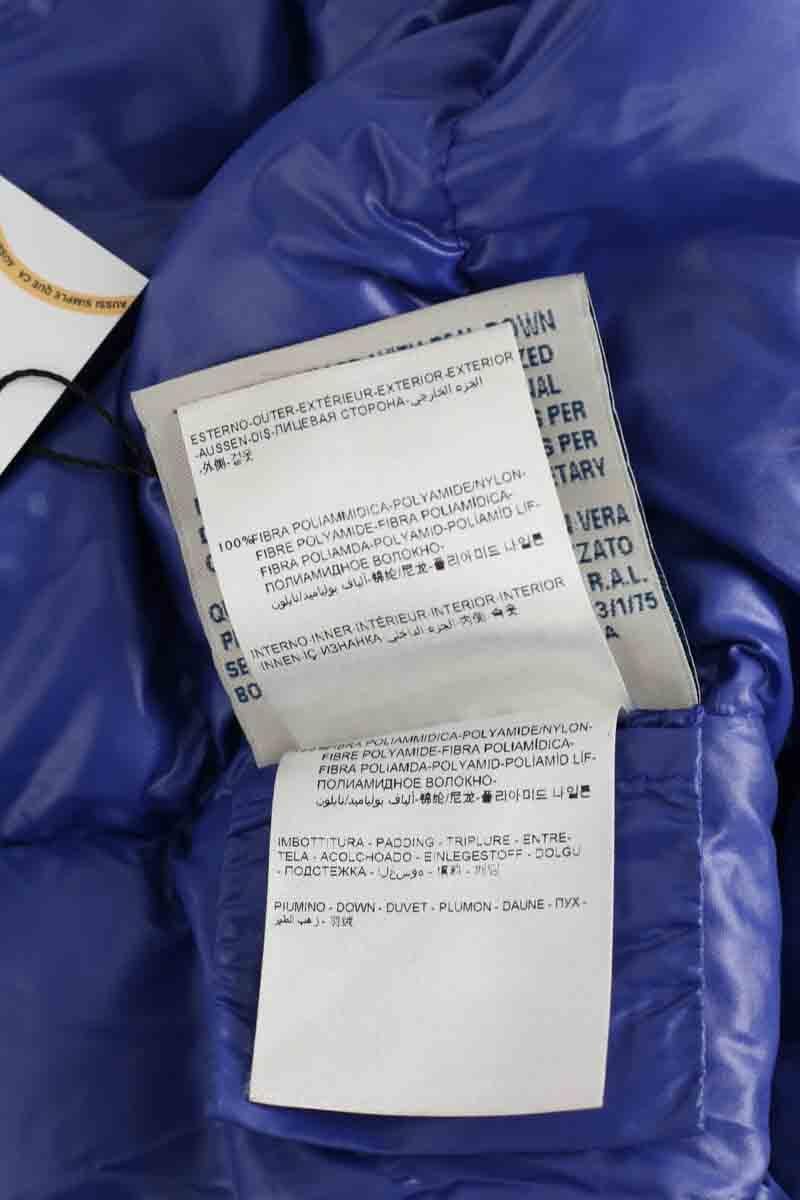 Lightweight quilted padded jacket with high neck MONCLER - Seconde Main Blue