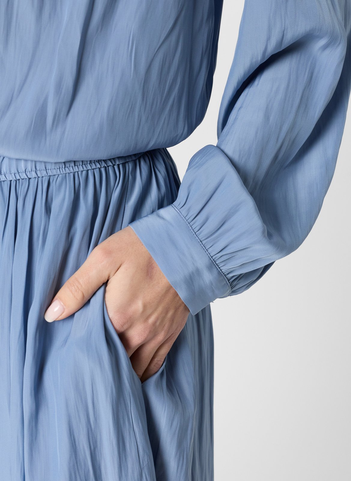 Jupe midi plissée GERARD DAREL Bleu