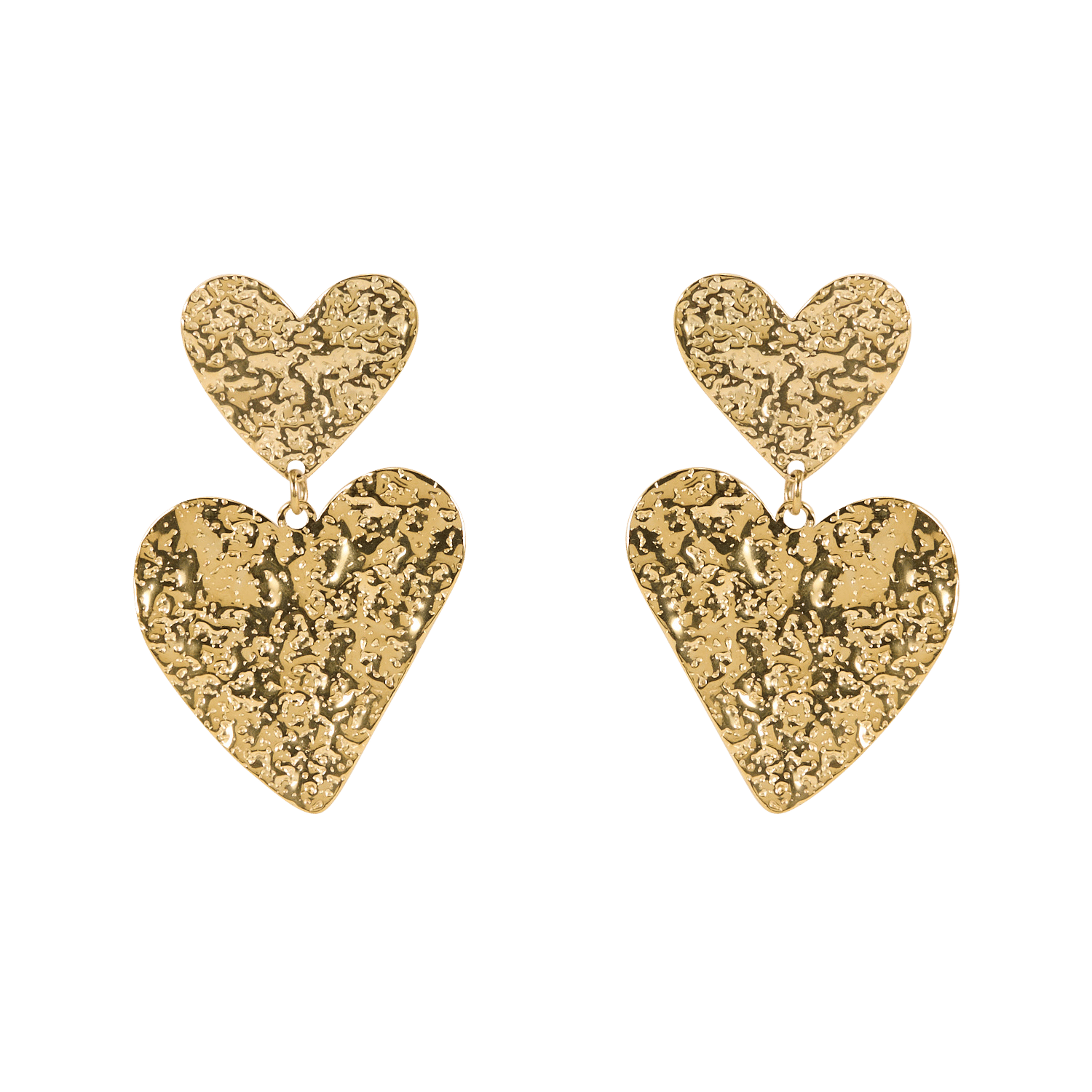 Hangende oorbellen van roestvrij staal AU PRINTEMPS PARIS Goudkleurig