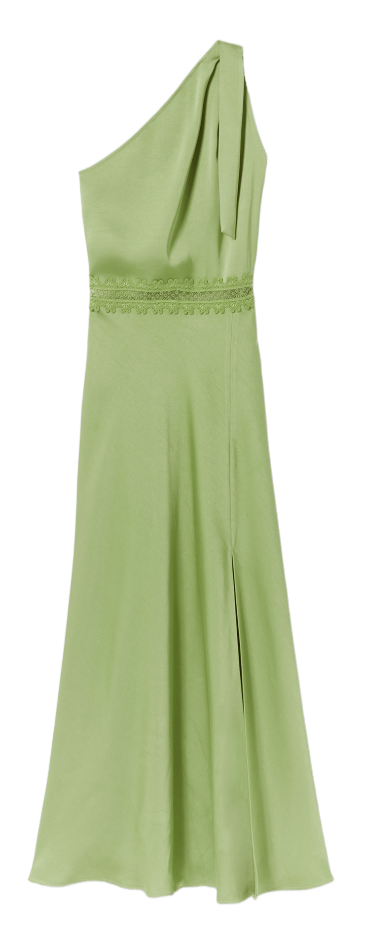 Robe longue à col asymétrique unie CLAUDIE PIERLOT Vert