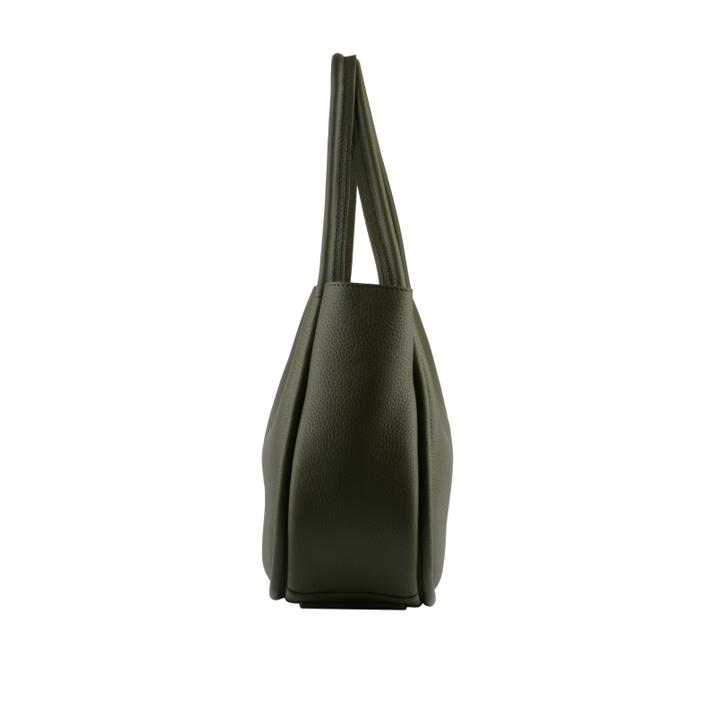 Calfskin leather shoulder bag Green