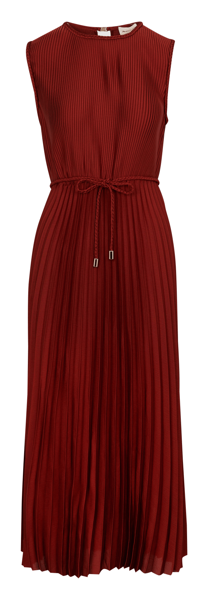 Lange rechte geplooide jurk MAISON 123 Rood