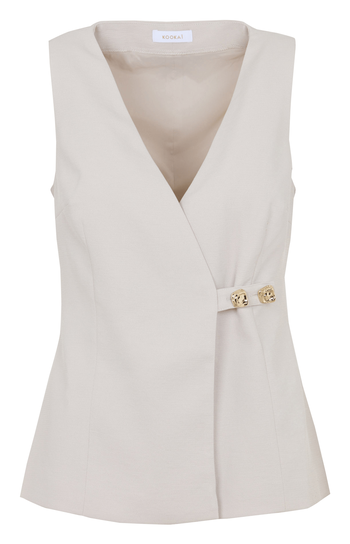 Veste col V  KOOKAI Beige