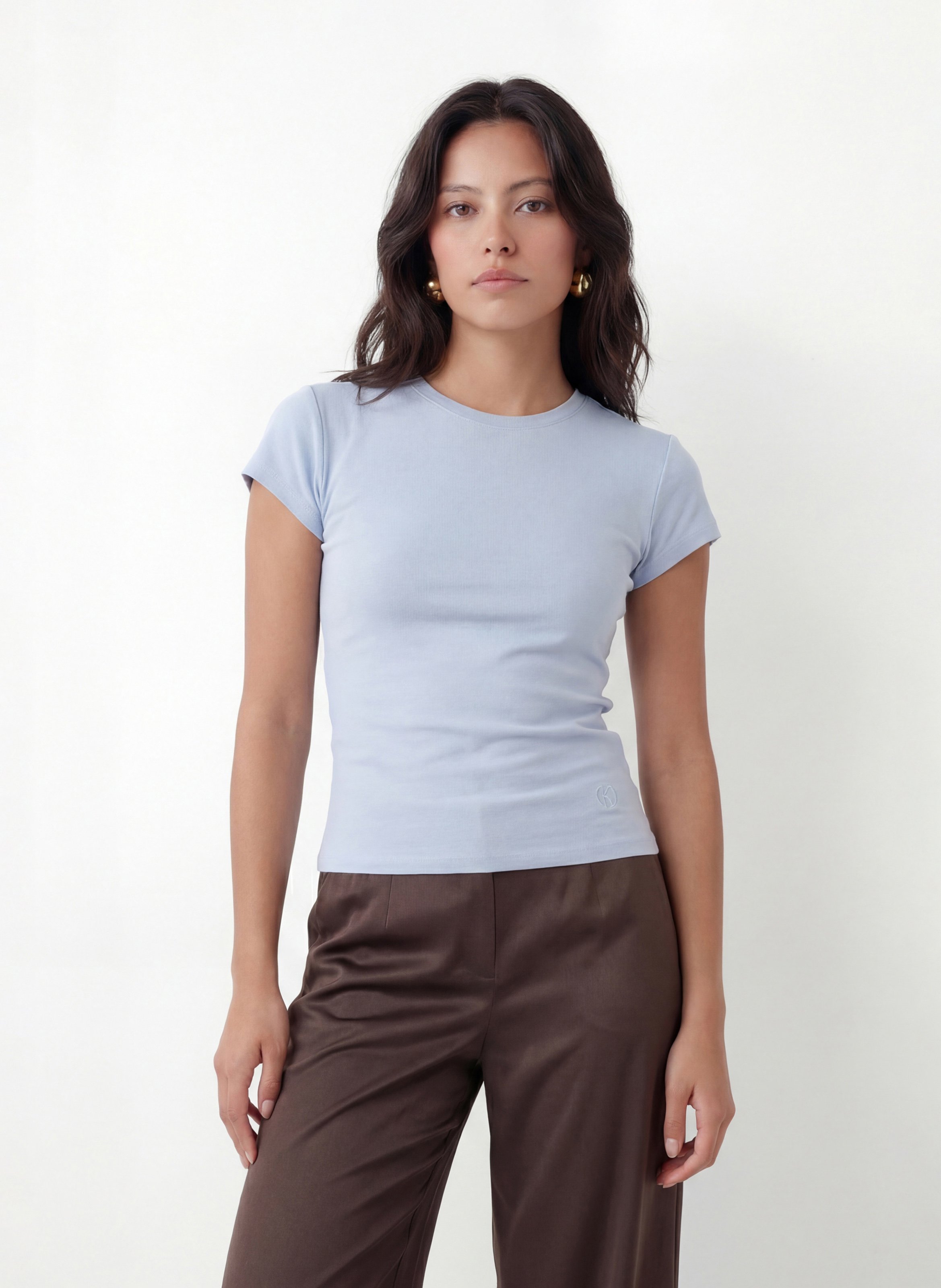 Fitted short-sleeve plain t-shirt KOOKAI