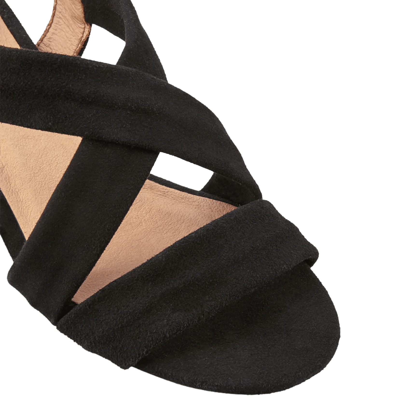 Avarca Berlin - Flache Ledersandalen mit Samt COSMOPARIS Schwarz