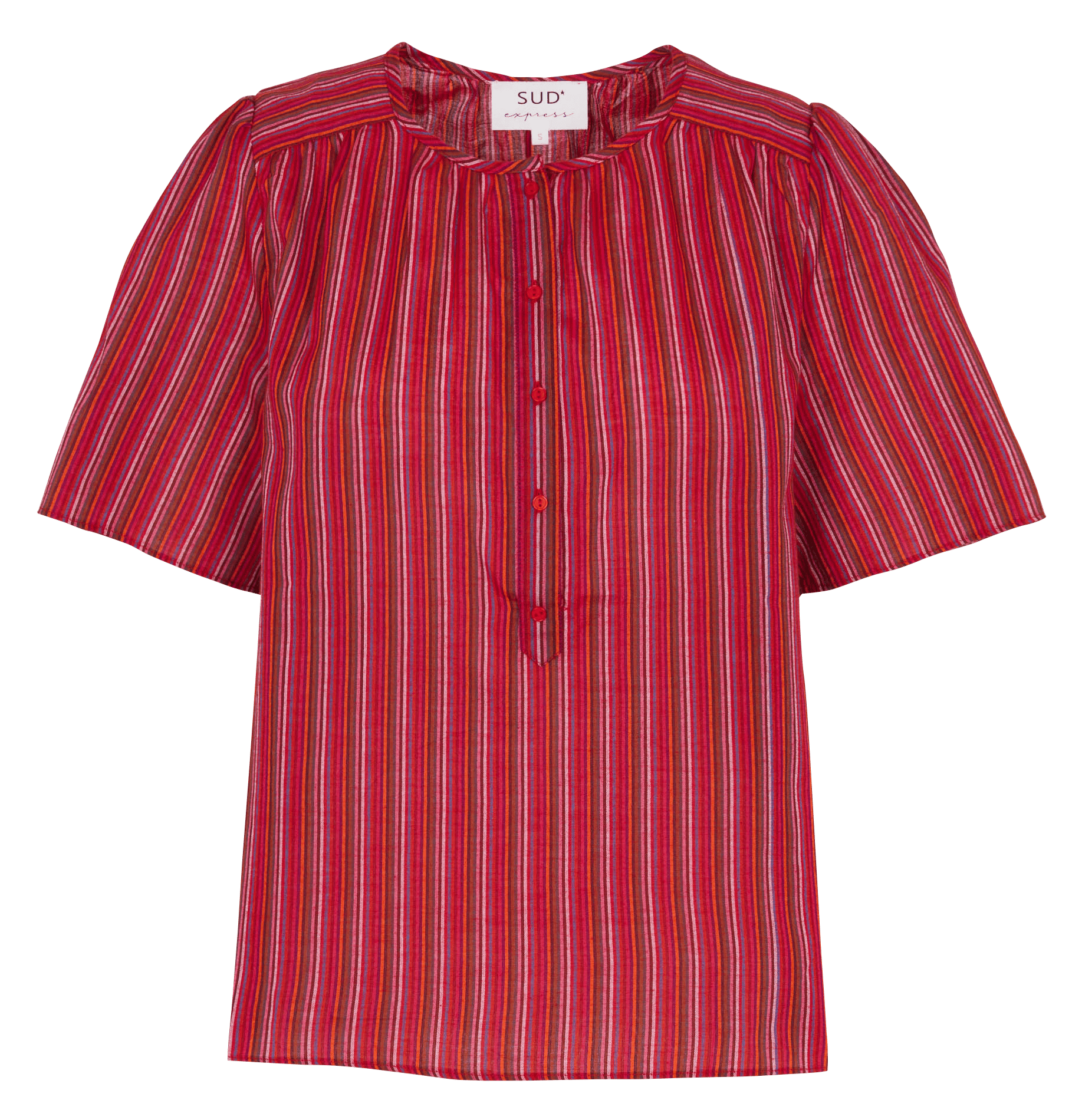 Ruimvallende top met ronde hals SUD EXPRESS Rood