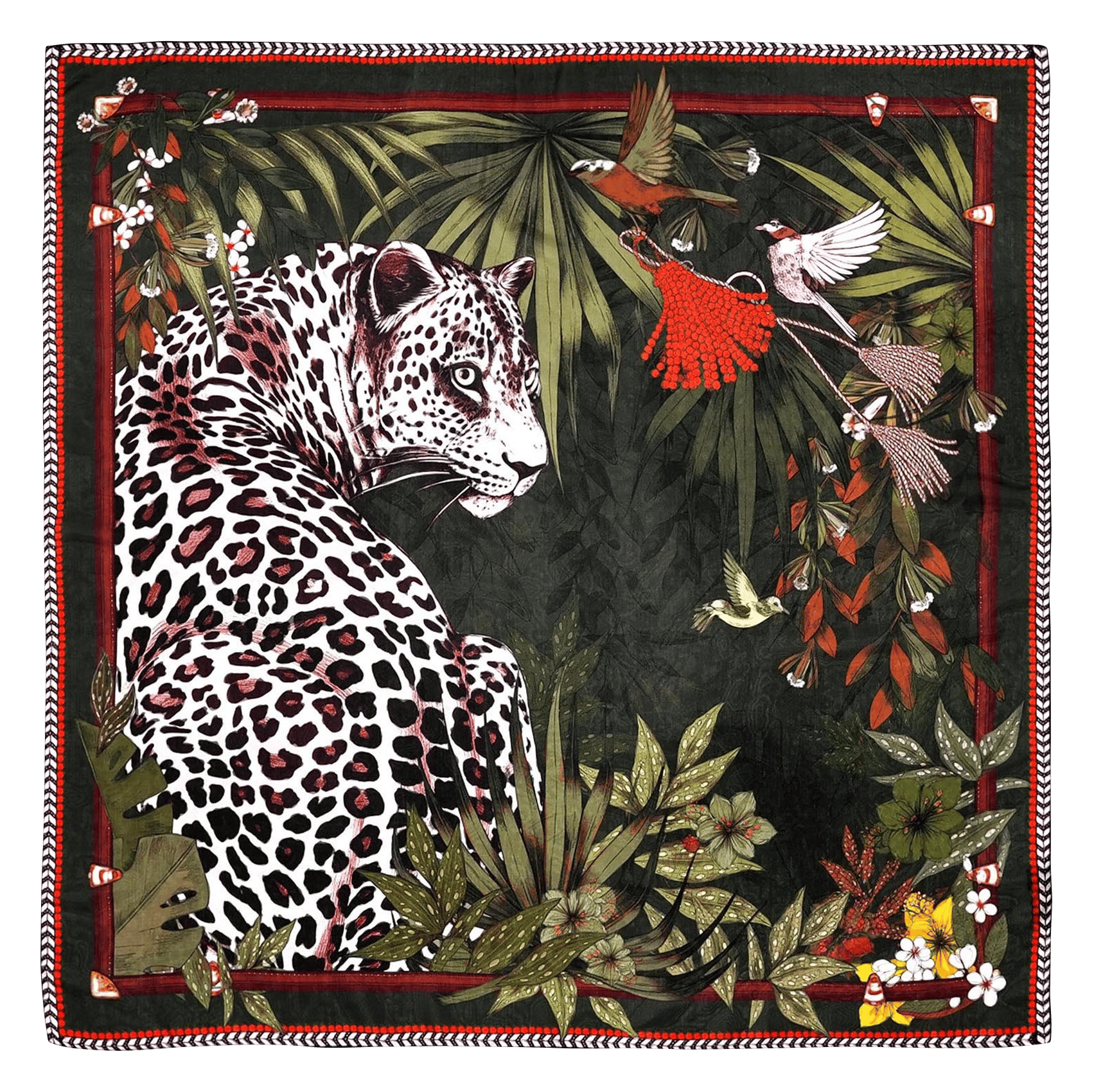Foulard en soie WILD Vert