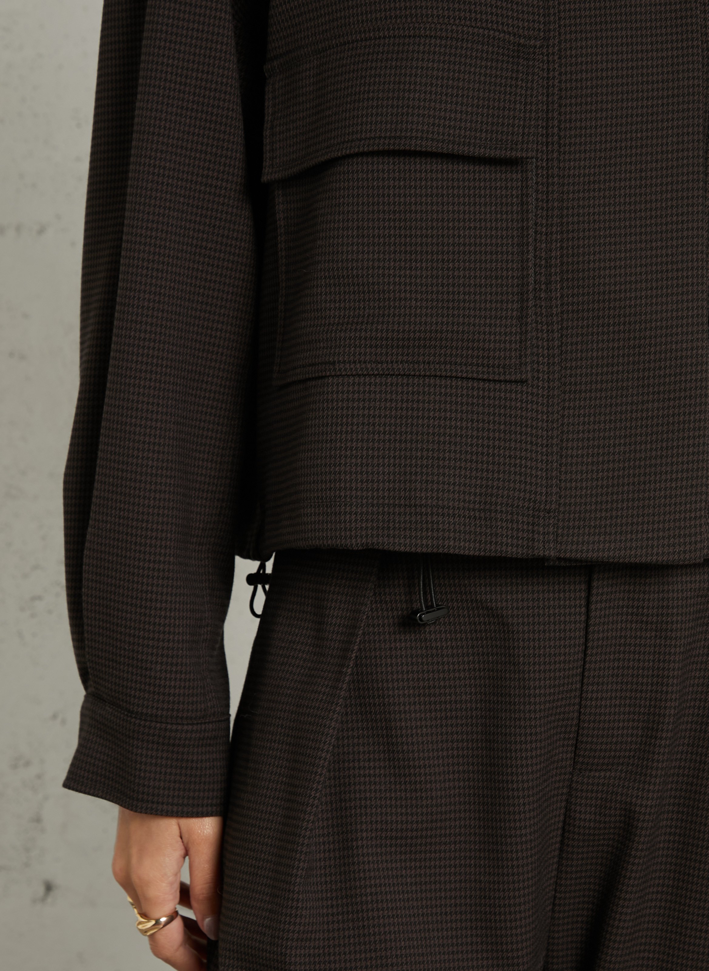 Weite Jacke mit Stehkragen SUNCOO Braun