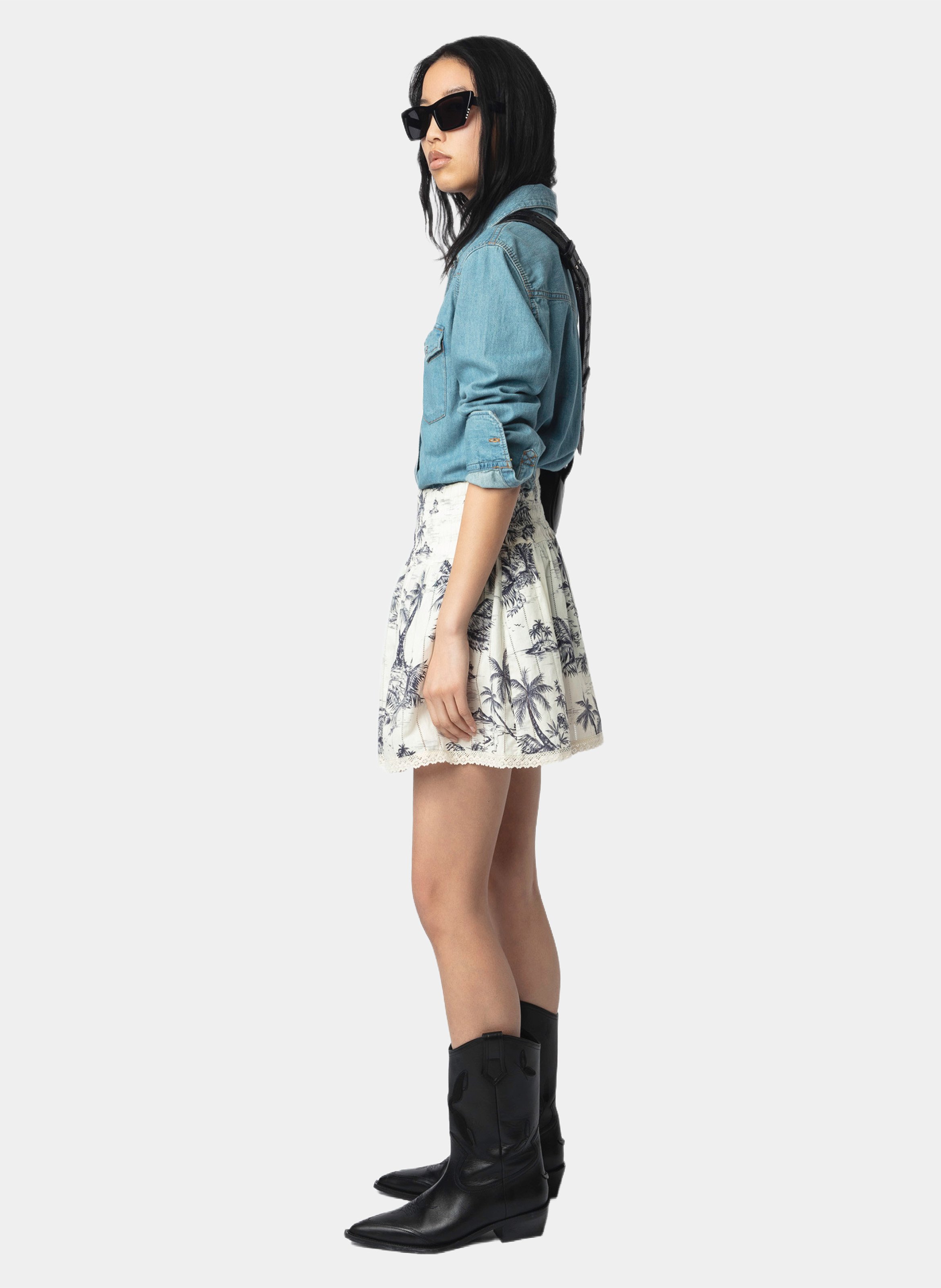 Chemise droite en coton ZADIG&VOLTAIRE Bleu
