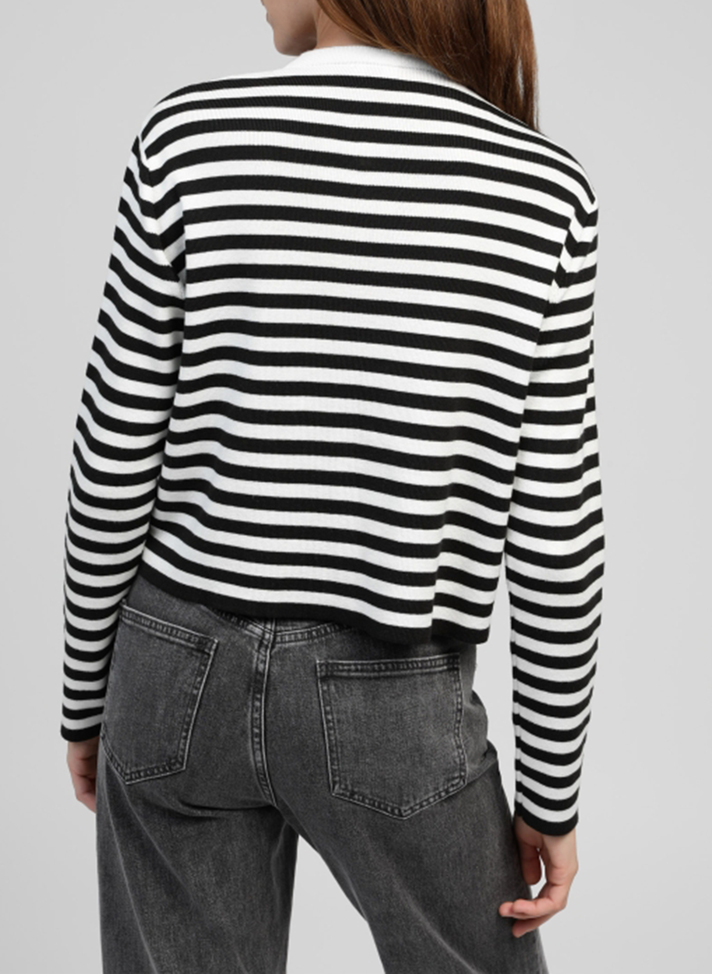 Buttoned striped cardigan AN'GE Beige