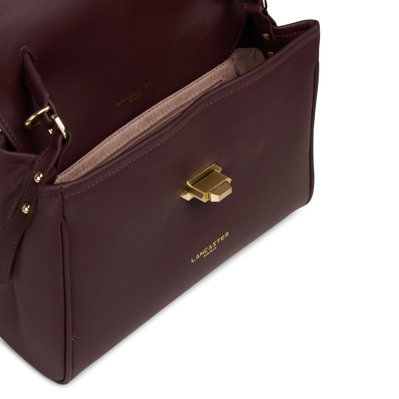 Sac porté épaule en cuir LANCASTER PARIS Rouge