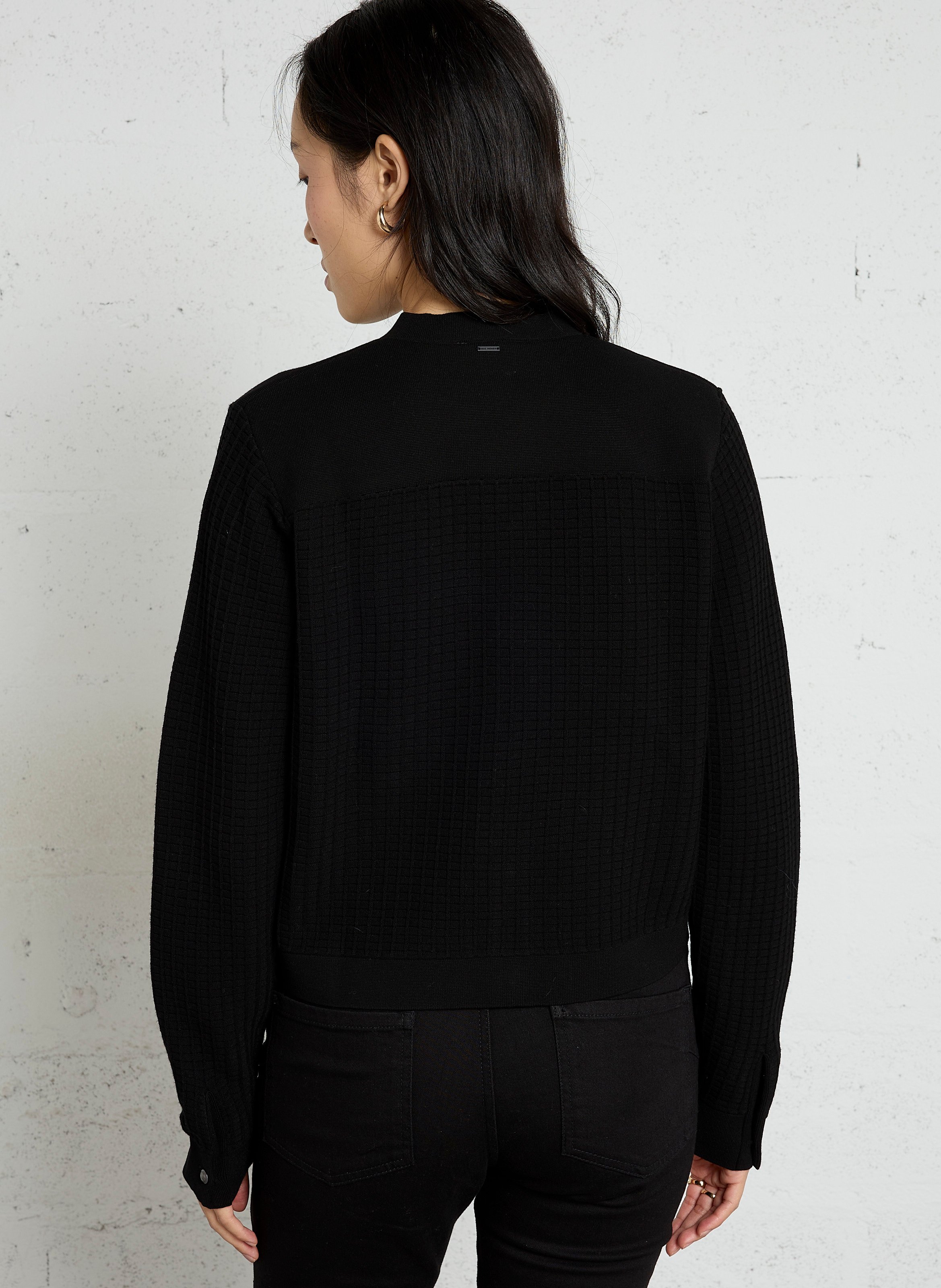 Lange Strickjacke | Schwarz IKKS Damen
