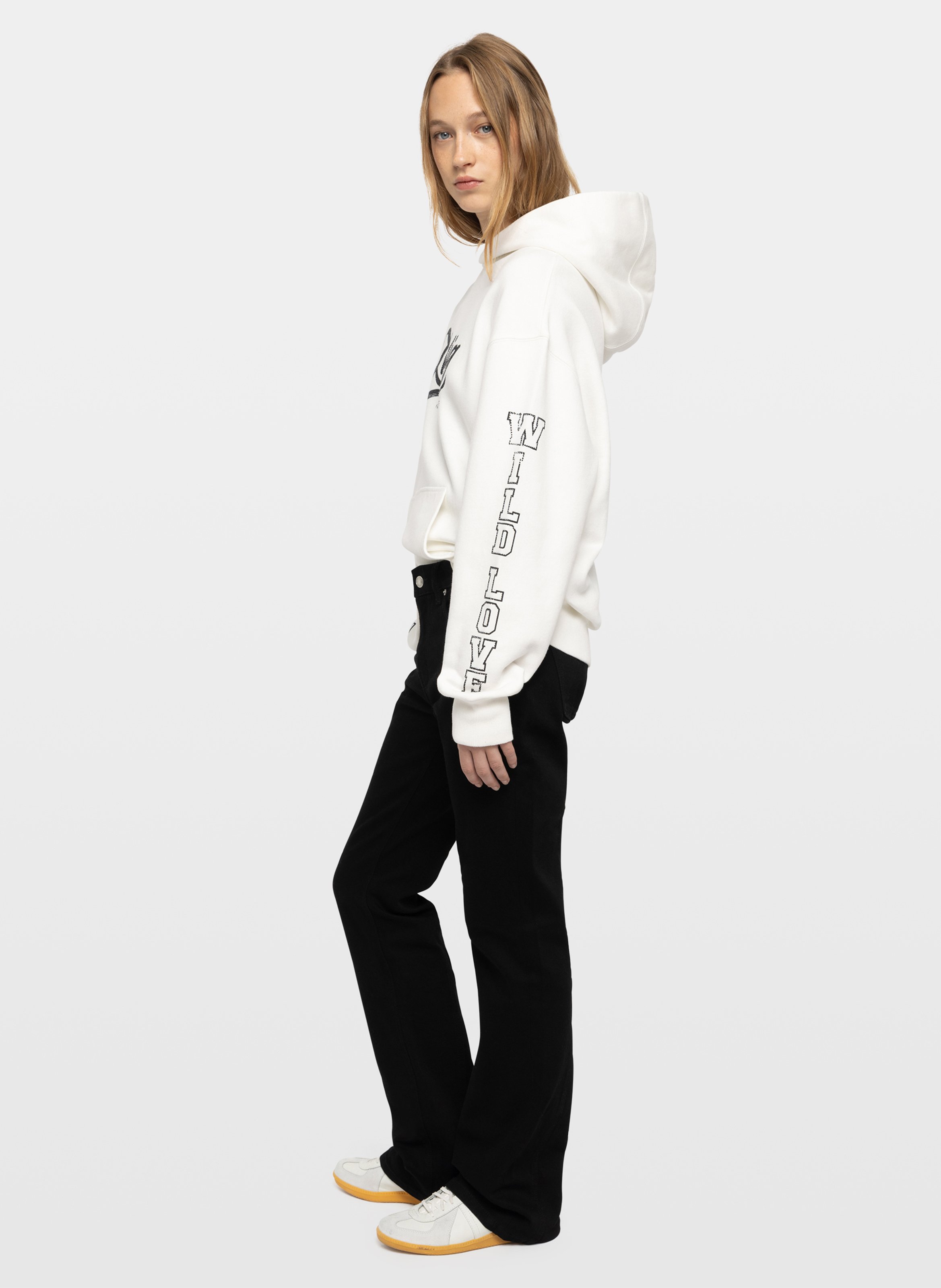Straight-cut cotton hoodie ZADIG&VOLTAIRE White