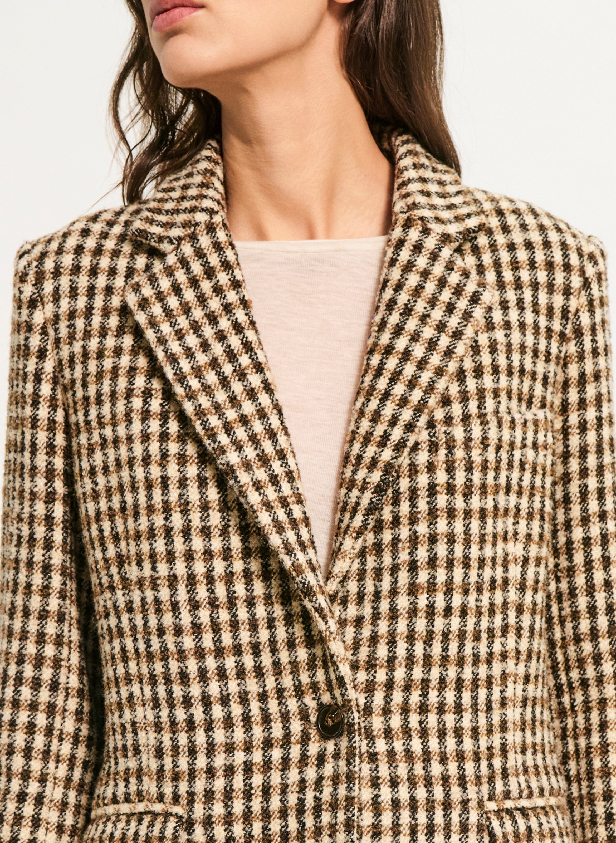 Checked tailored jacket PABLO Brown
