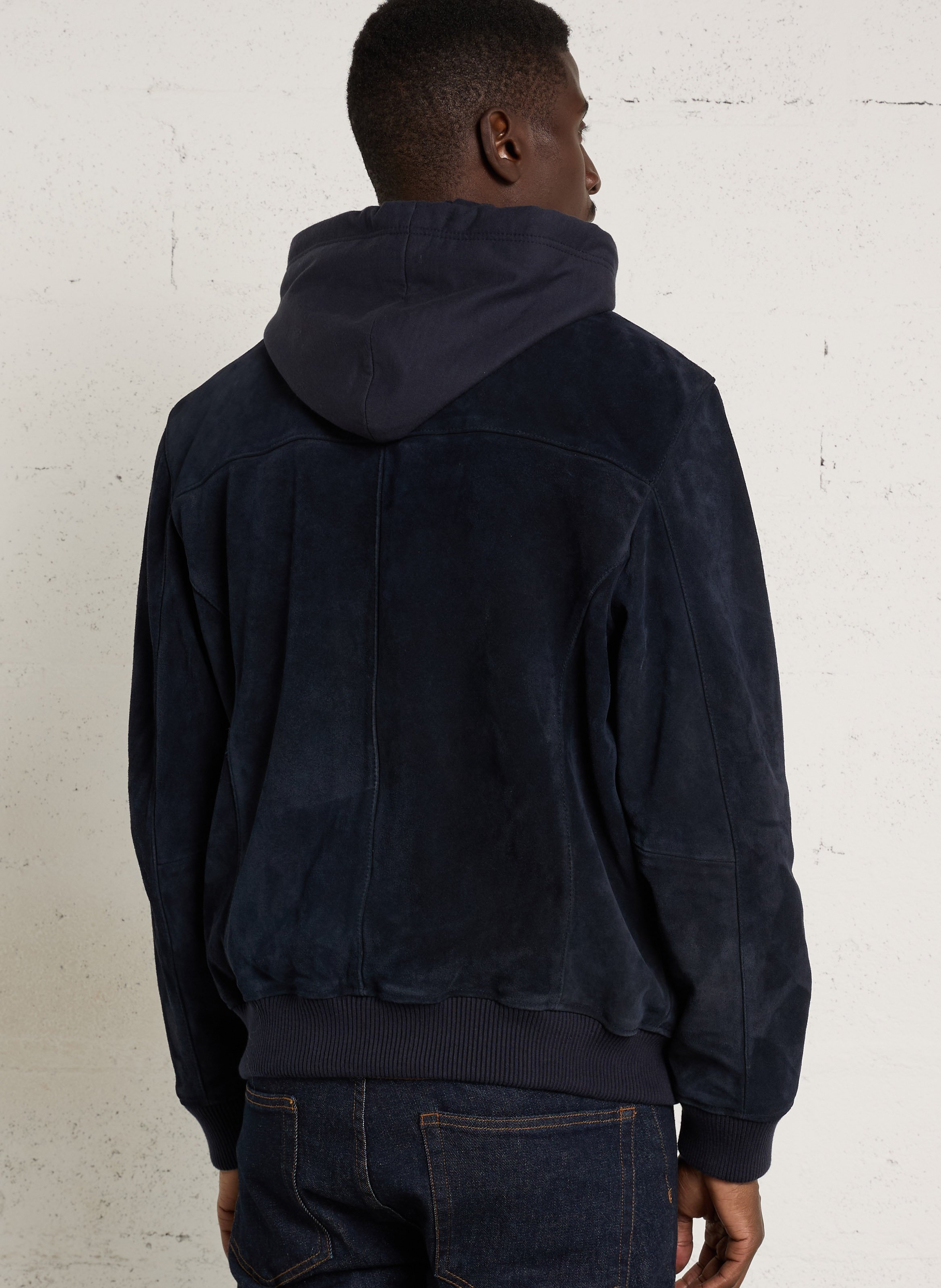 Lederblouson mit abnehmbarer Kapuze IKKS Blau
