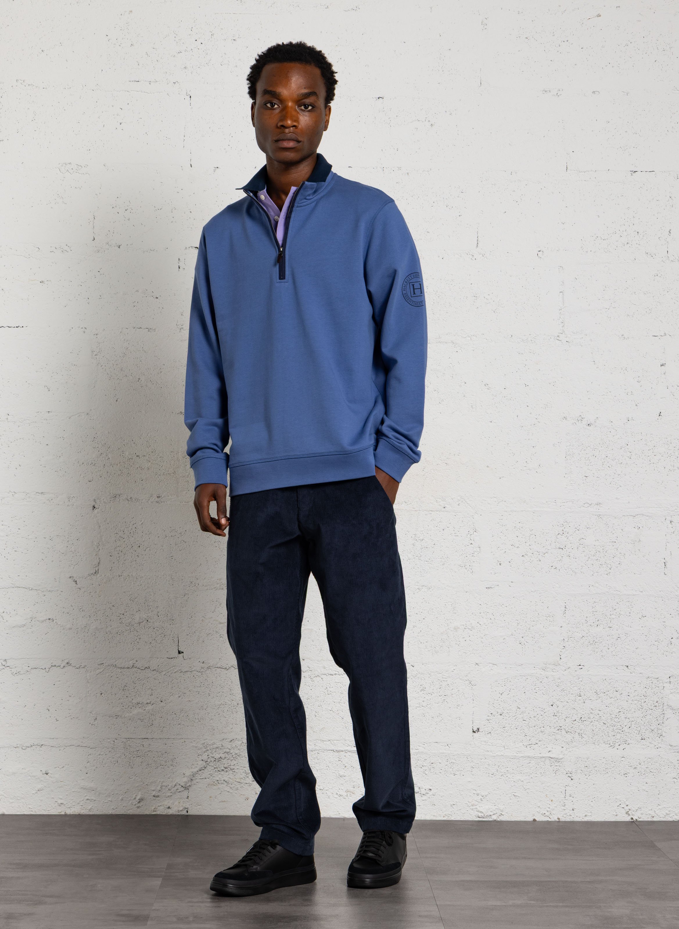 Sweat en coton HACKETT Bleu