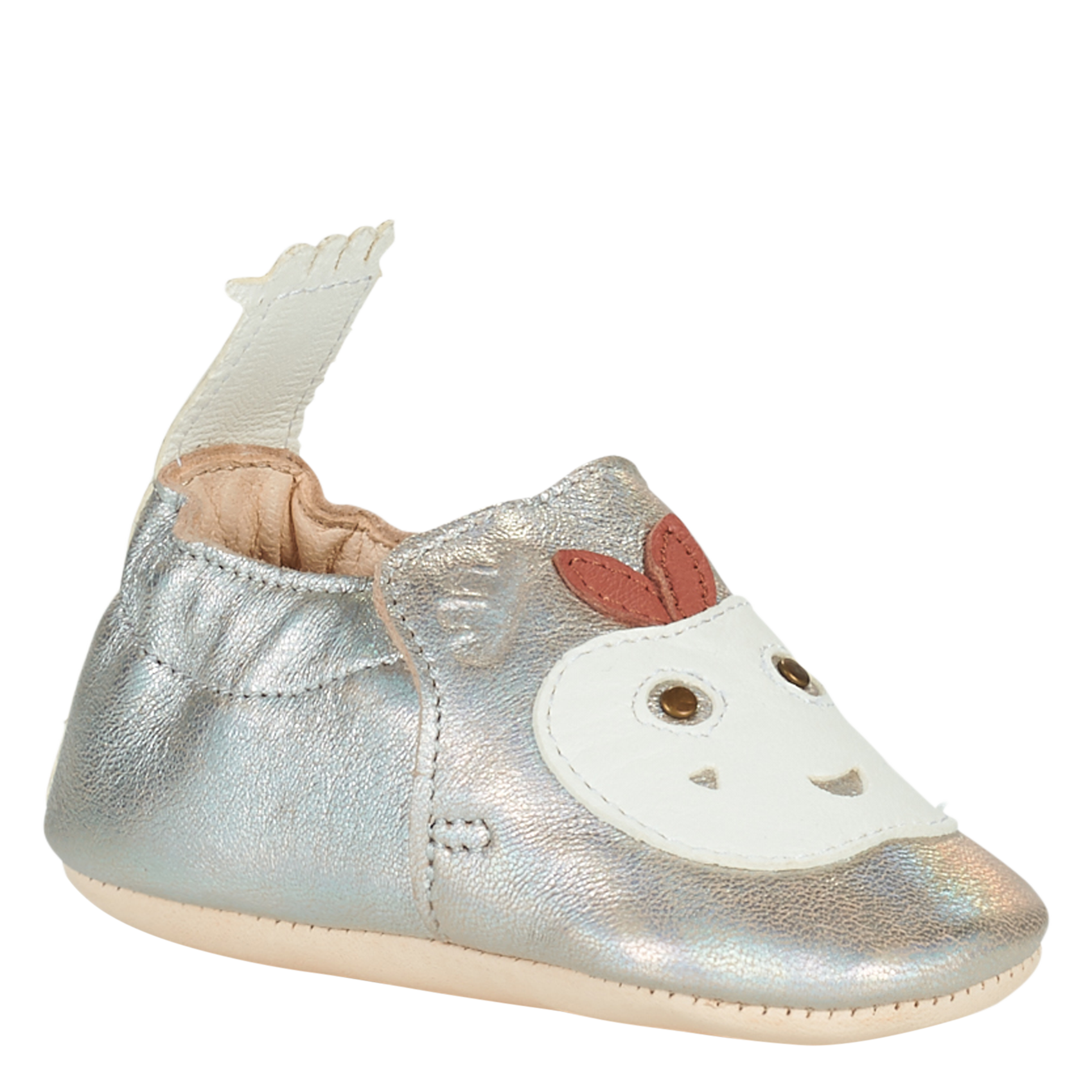 Chaussons en cuir EASY PEASY Argent