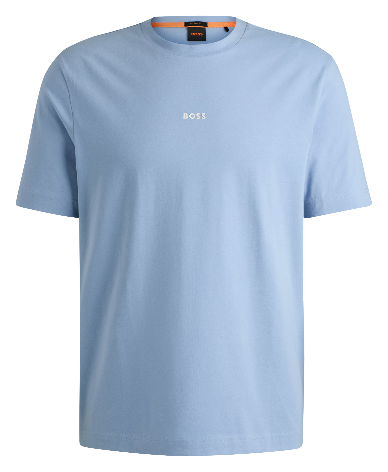 Round neck T-shirt with screen-printed design in blended cotton BOSS Blue