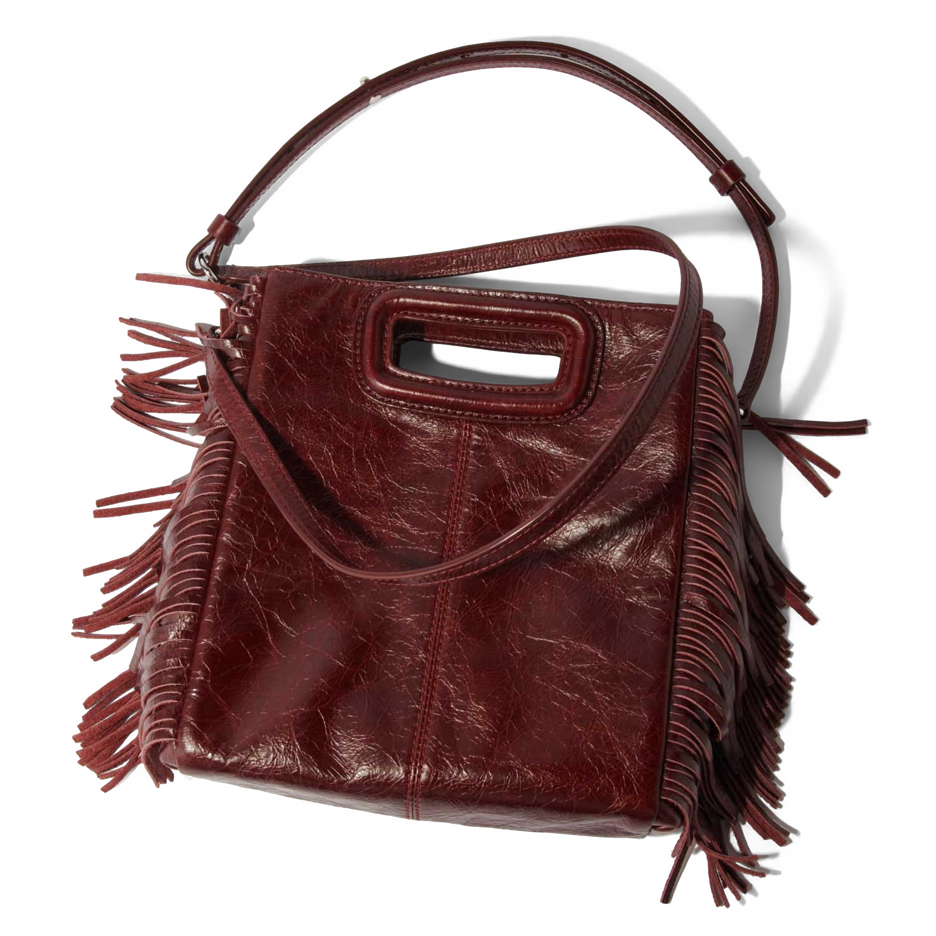 Leren crossbodytas  MAJE Rood