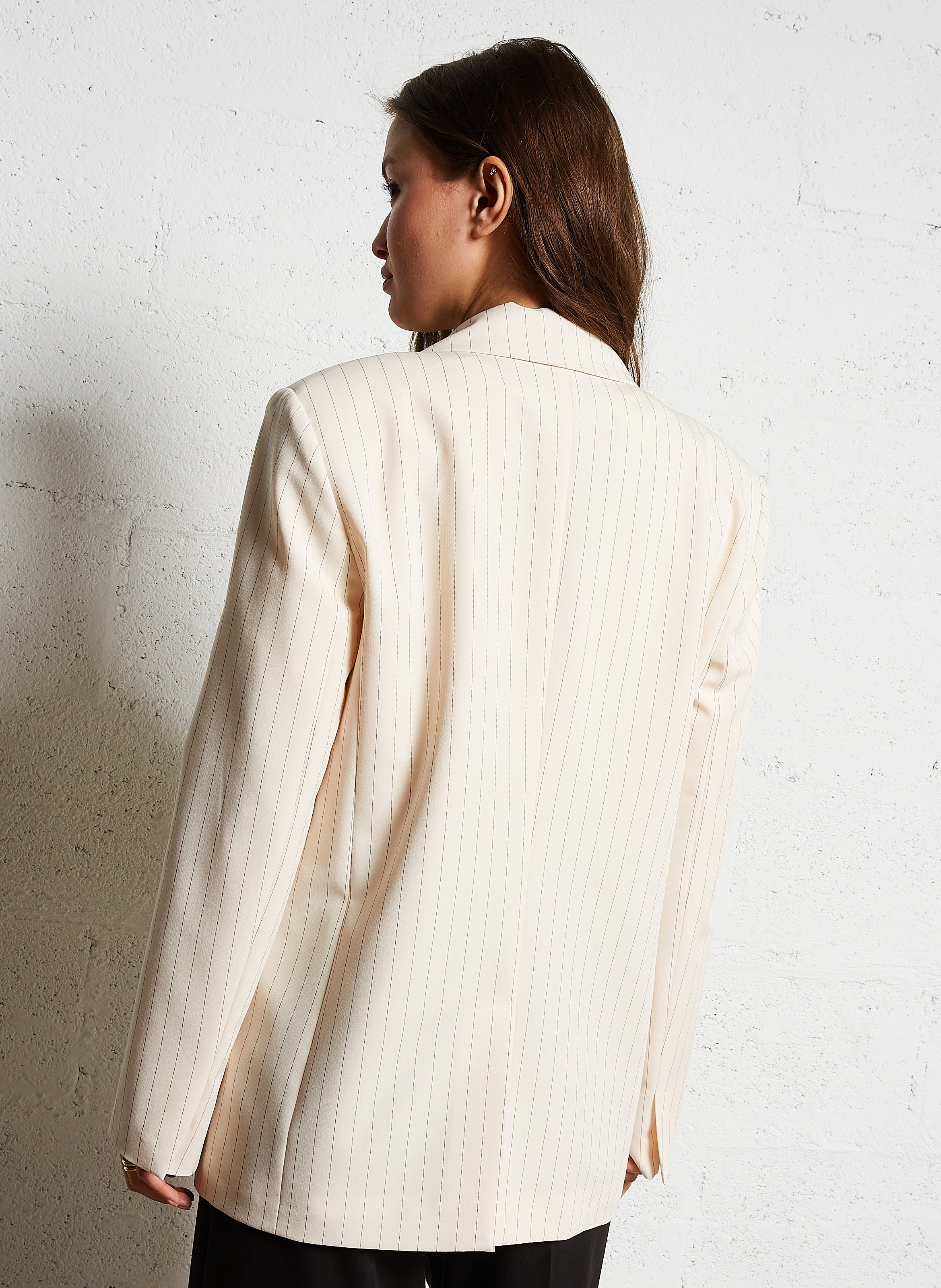 Gestreepte blazer IMPERIAL Wit