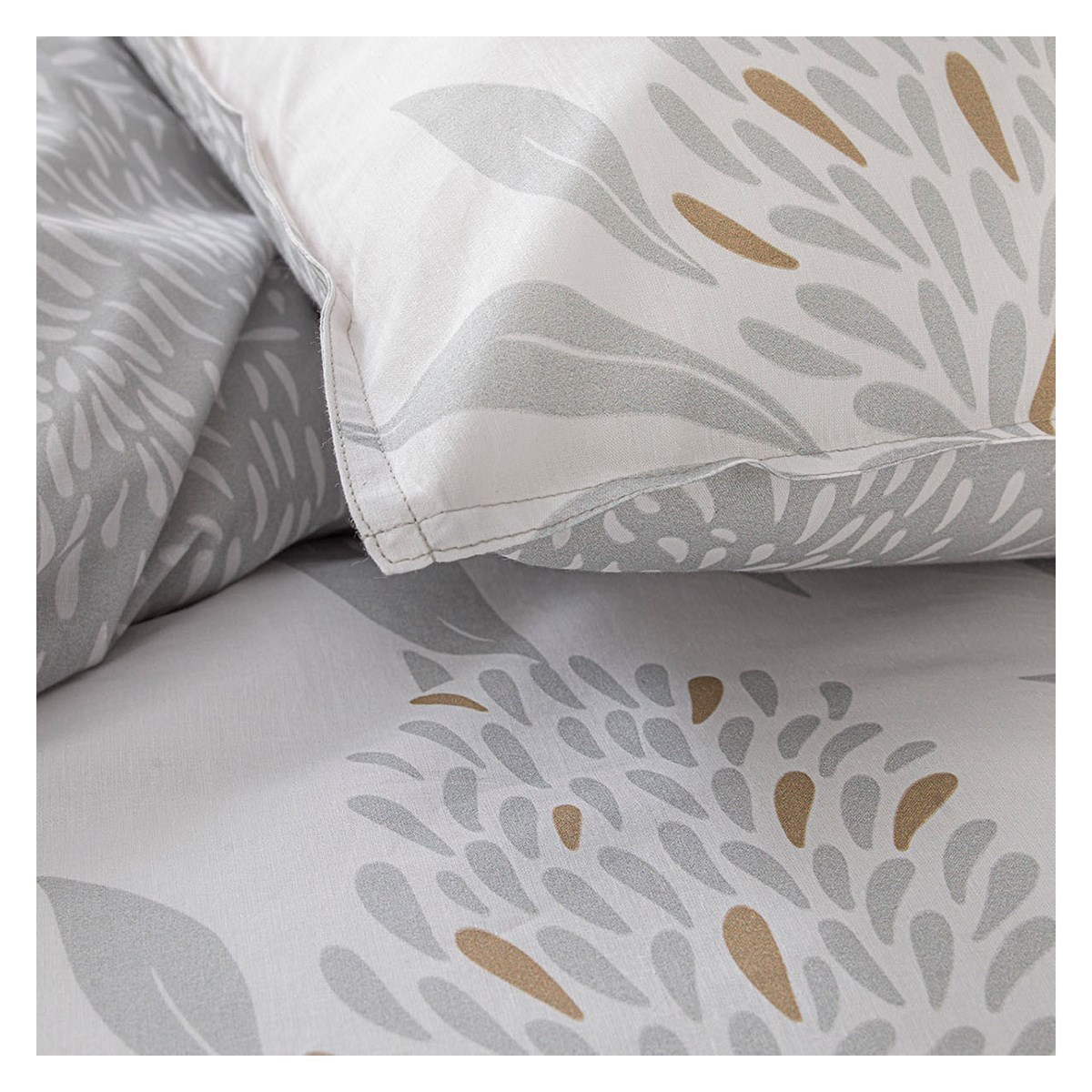 Floral printed cotton bedding set TODAY LINGE DE MAISON White