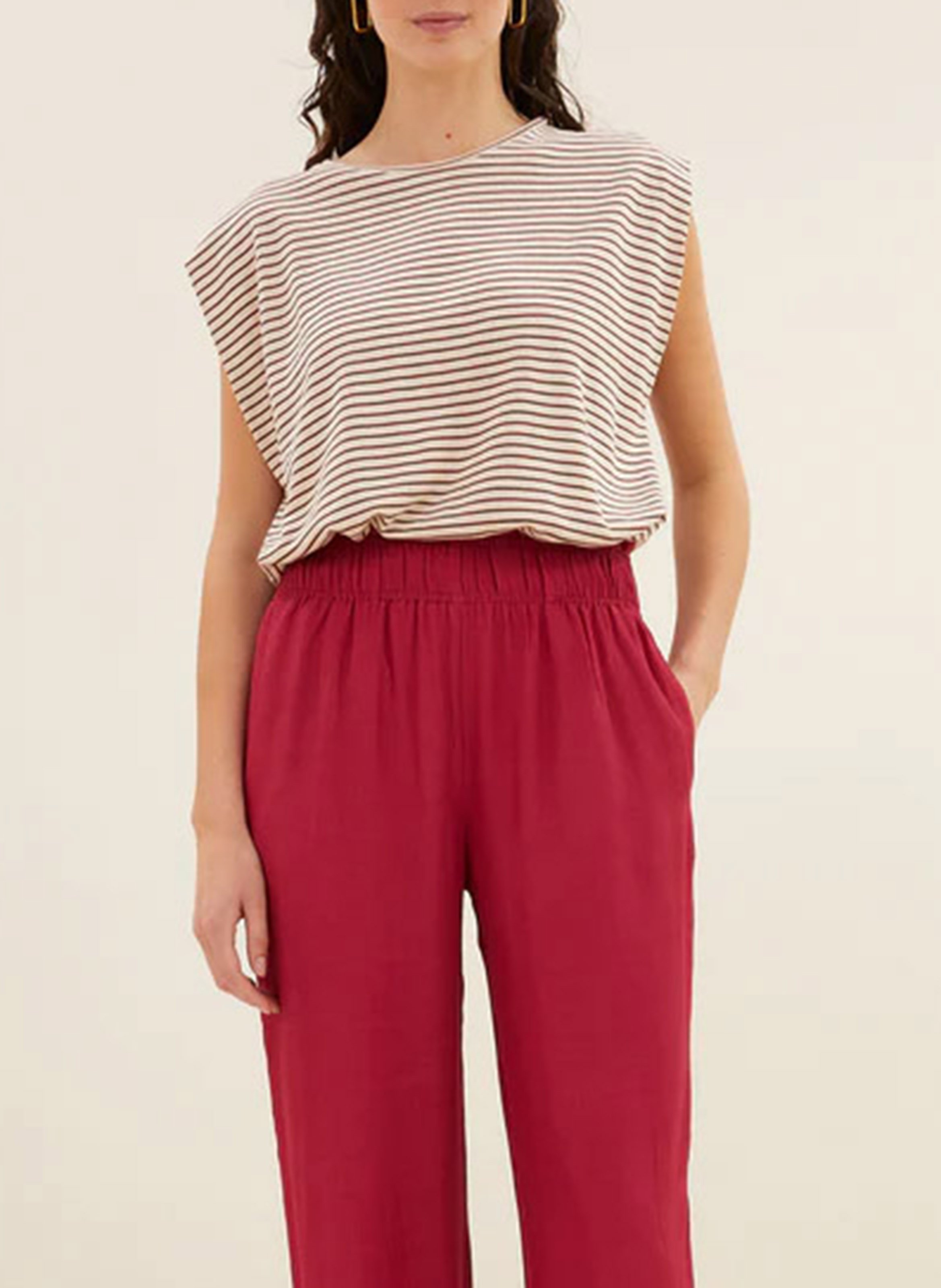 Sleeveless Striped Top BY BAR