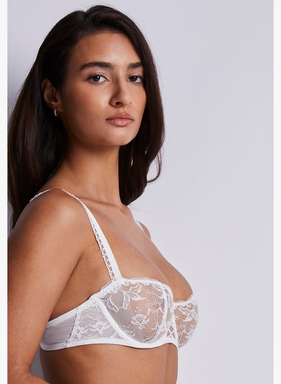 Underwired demi-cup bra | White by AUBADE Underwired demi-cup bra White