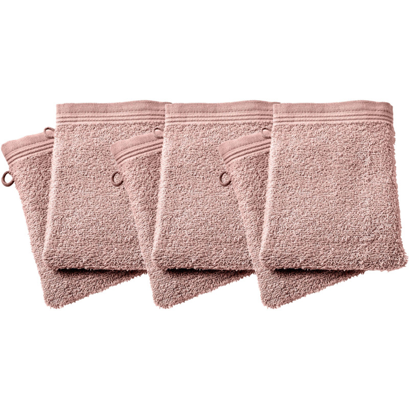 Set of 2 washcloths COTON PUR Pink