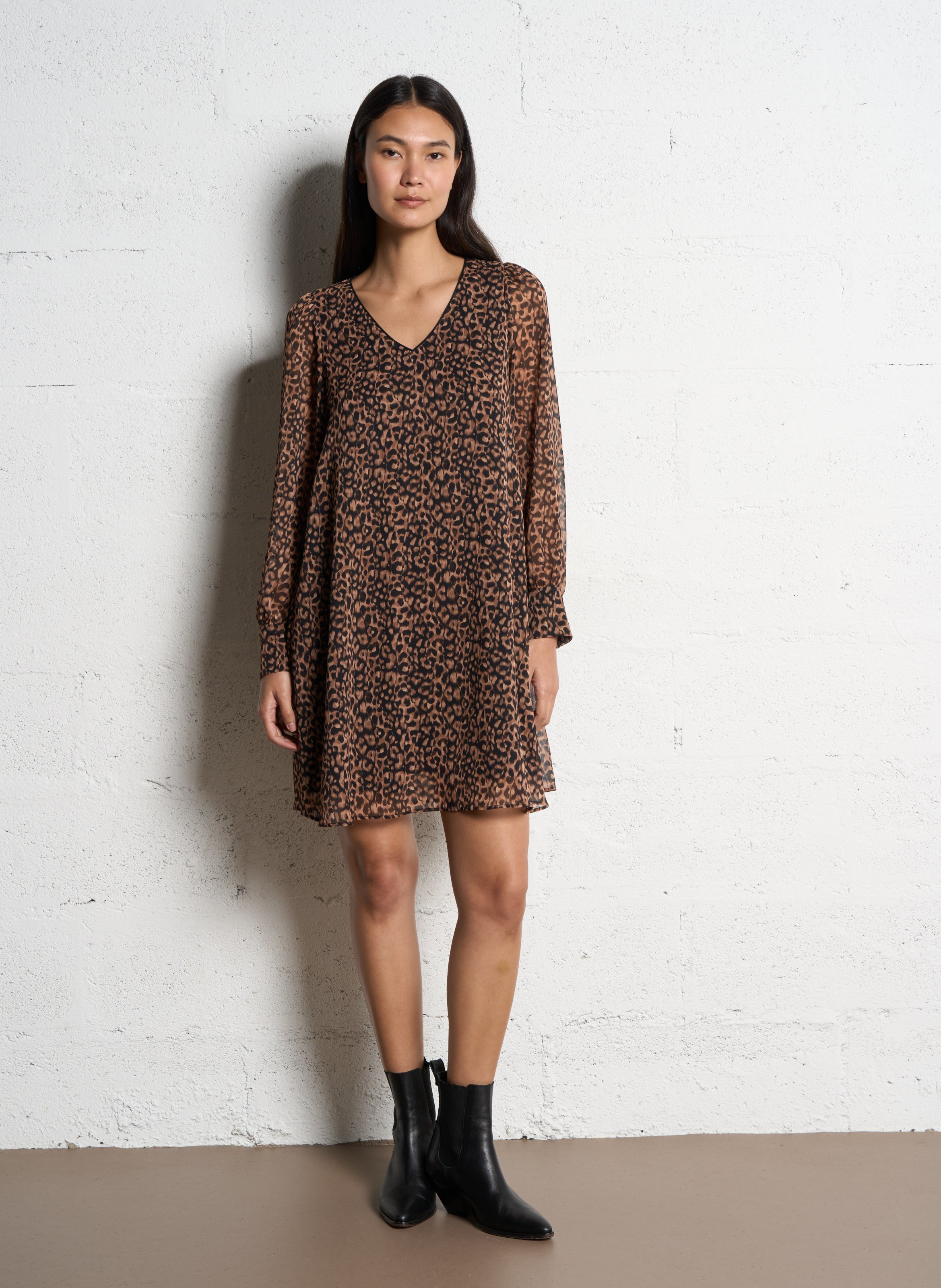 Zijden jurk ONE STEP Zwart