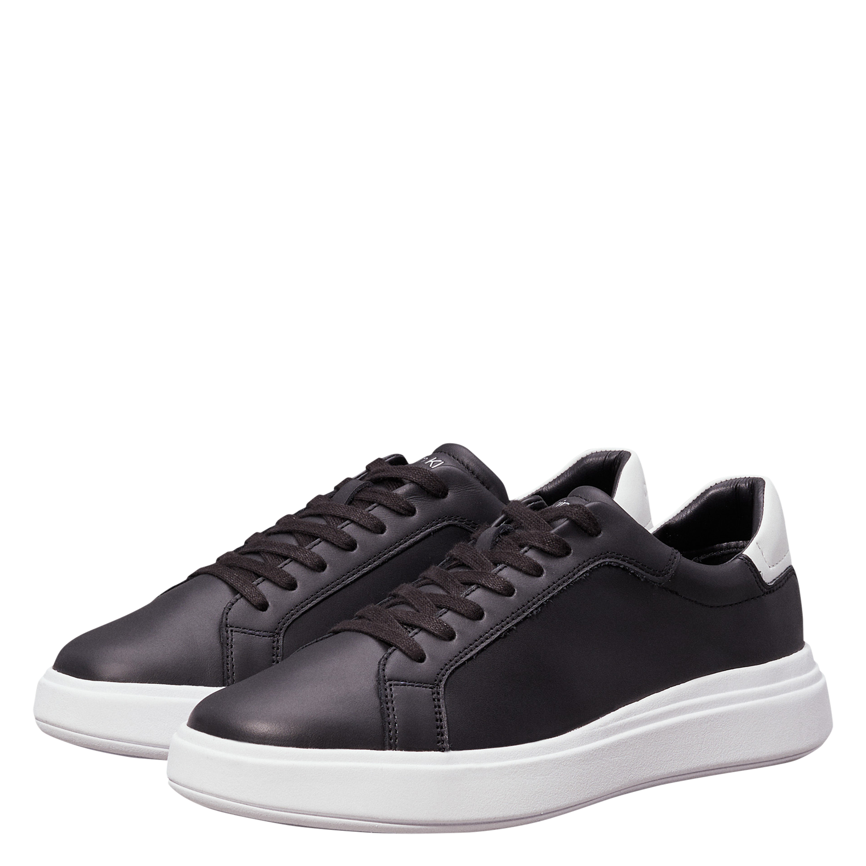 Baskets basses en cuir CALVIN KLEIN Noir