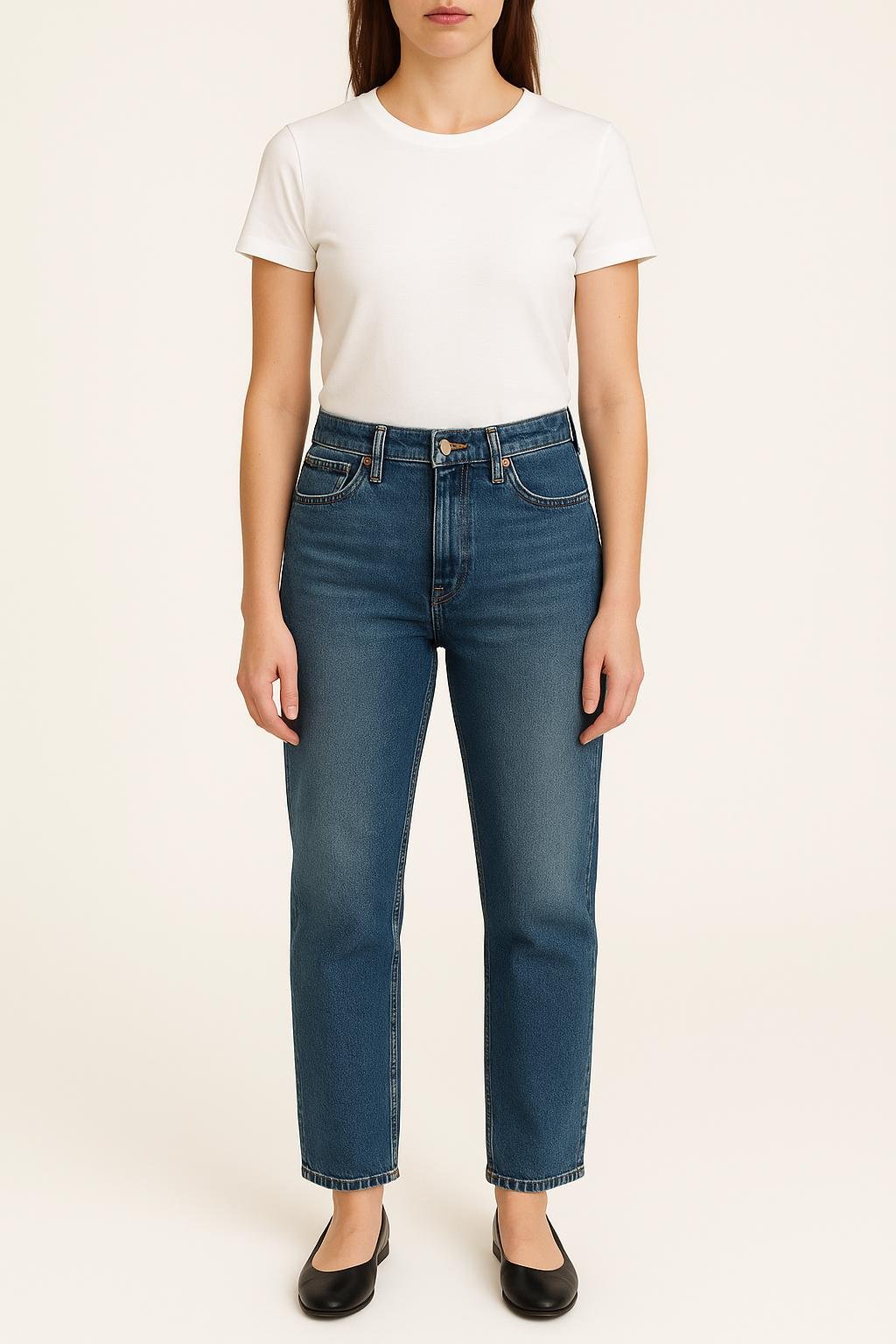 Cropped slim jeans with studs SEZANE - Seconde main Blue
