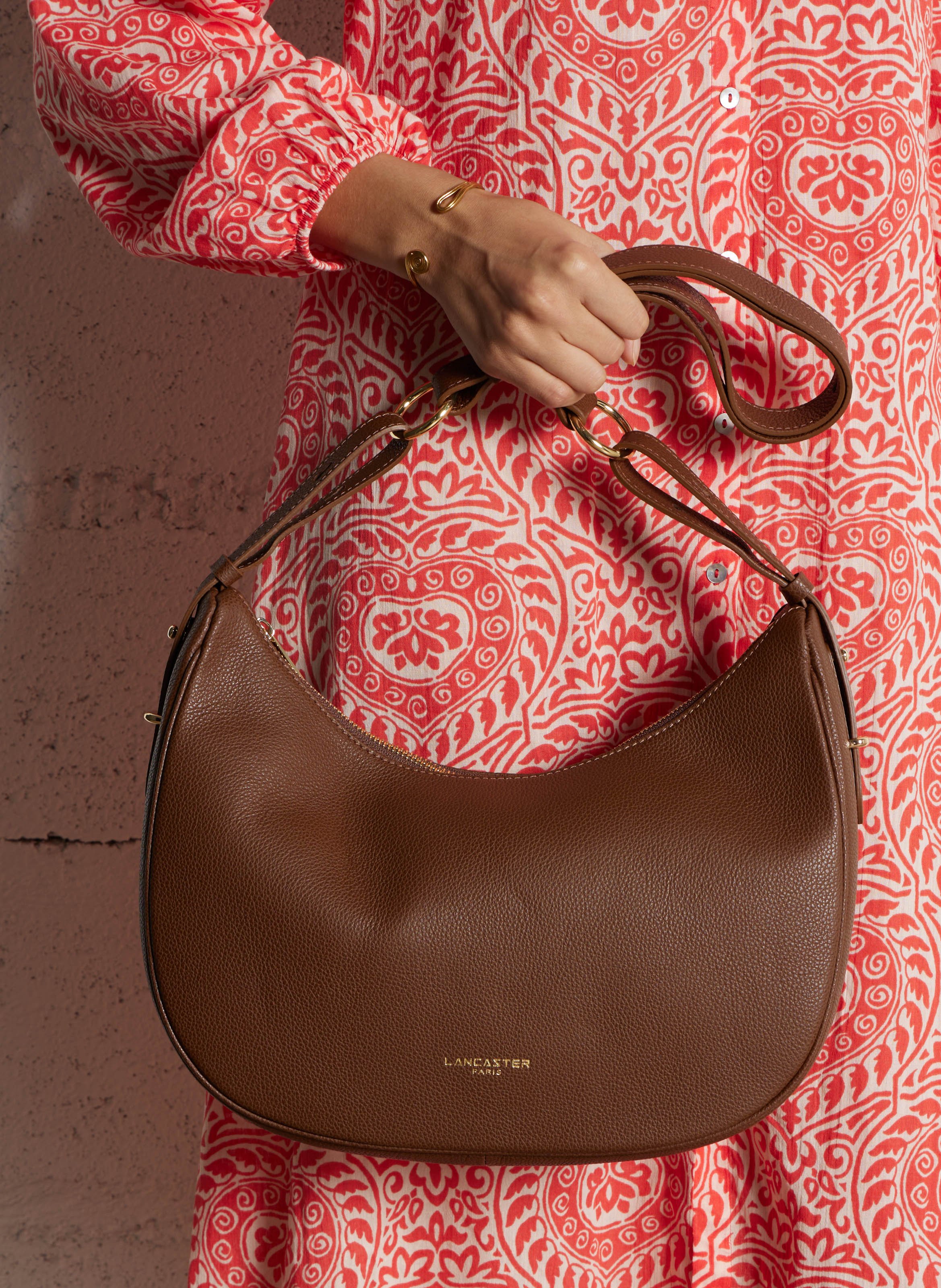 Leren schoudertas LANCASTER PARIS Bruin