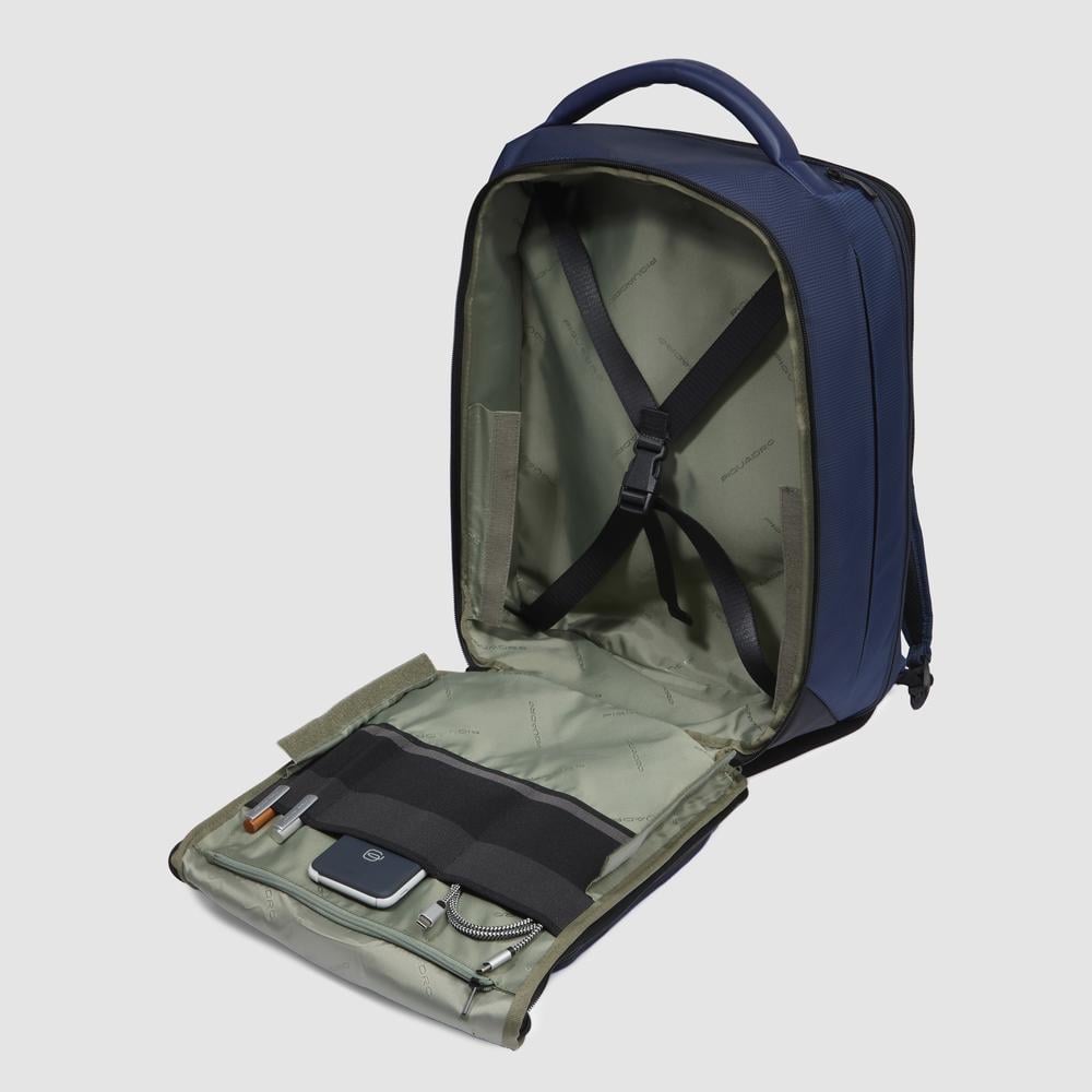 Travel backpack for 17.3-inch laptop PIQUADRO Blue