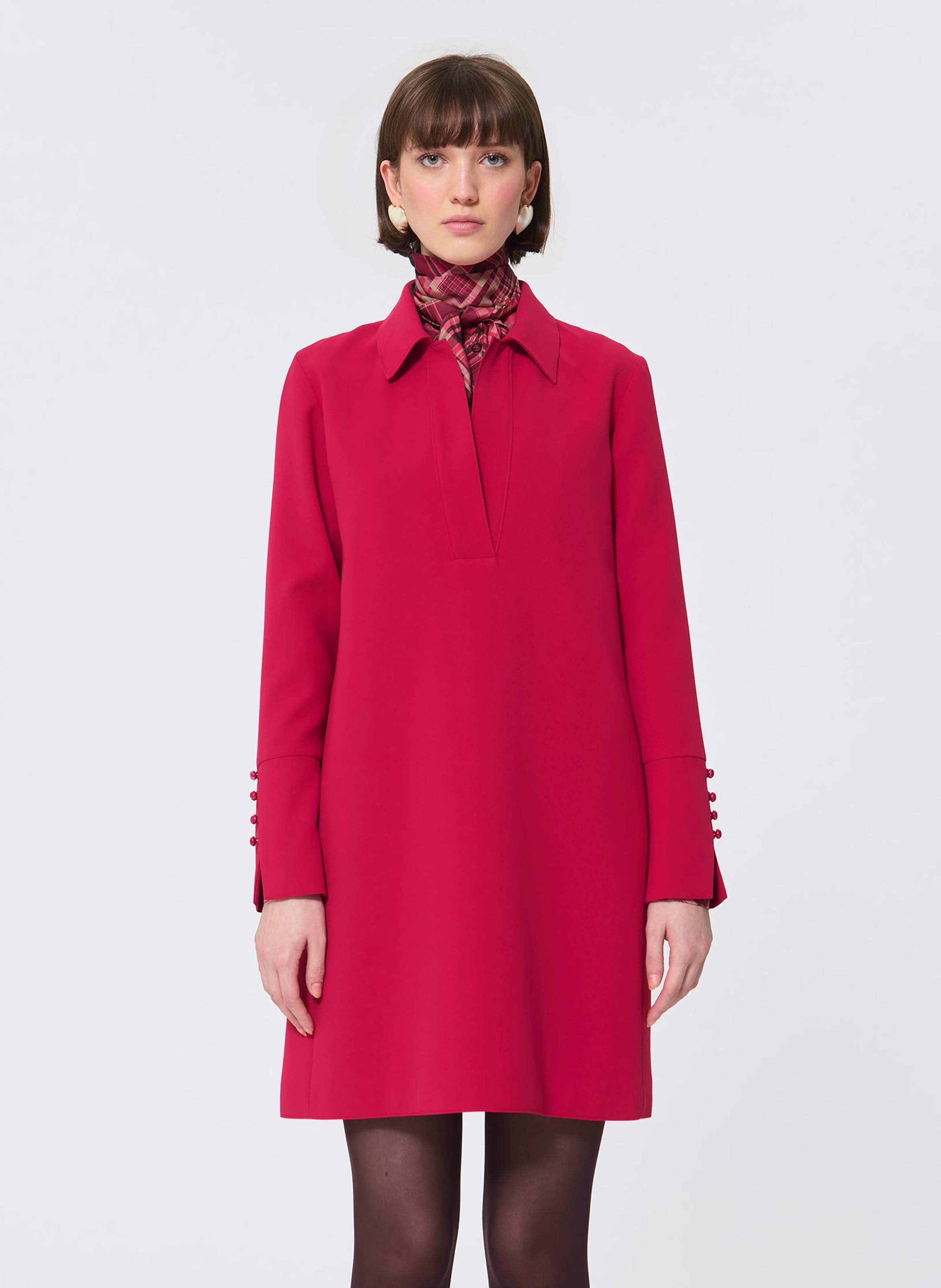 Abito corto diritto unito TARA JARMON Rosso