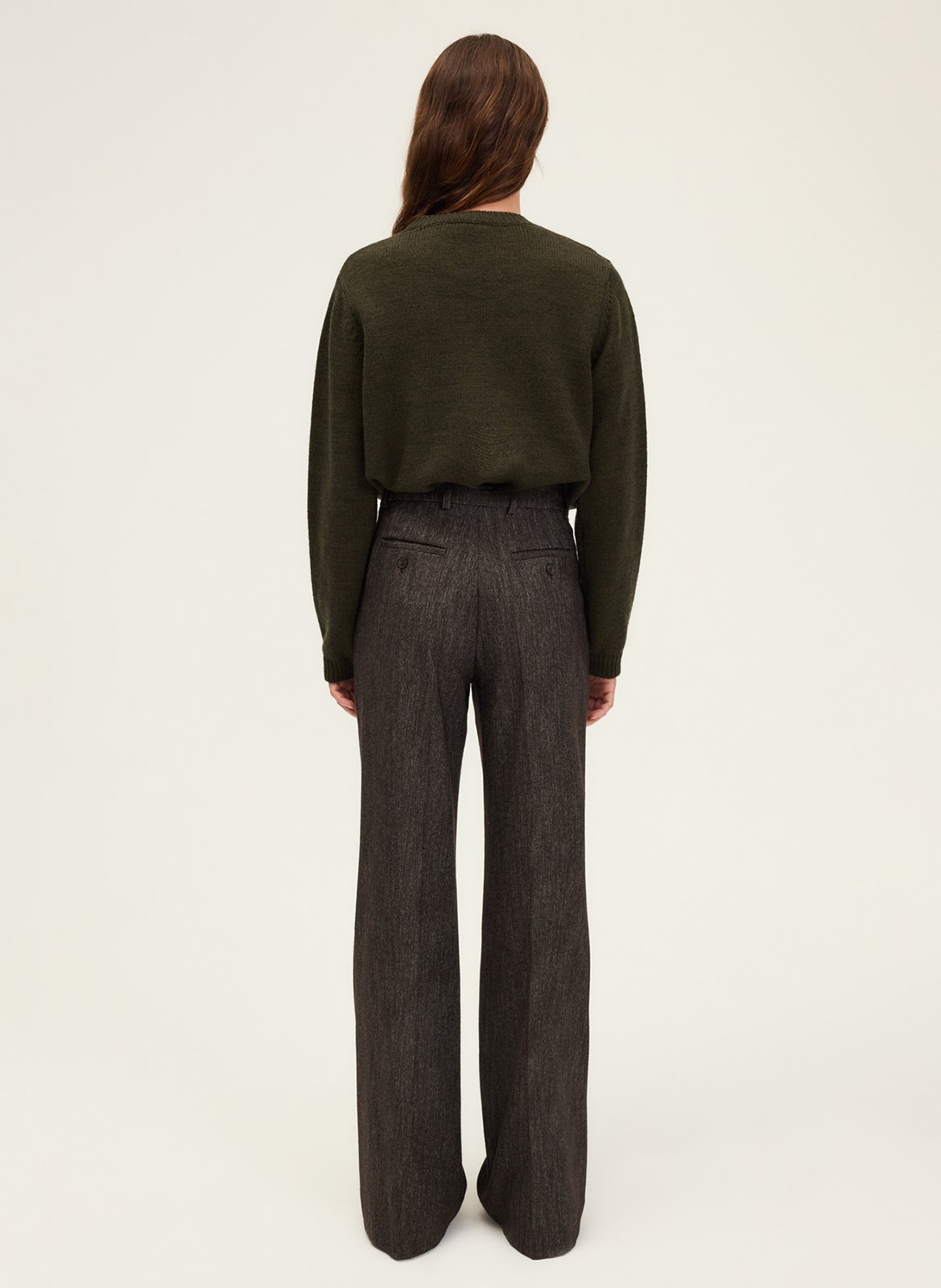 Pantalon large  PABLO Marron