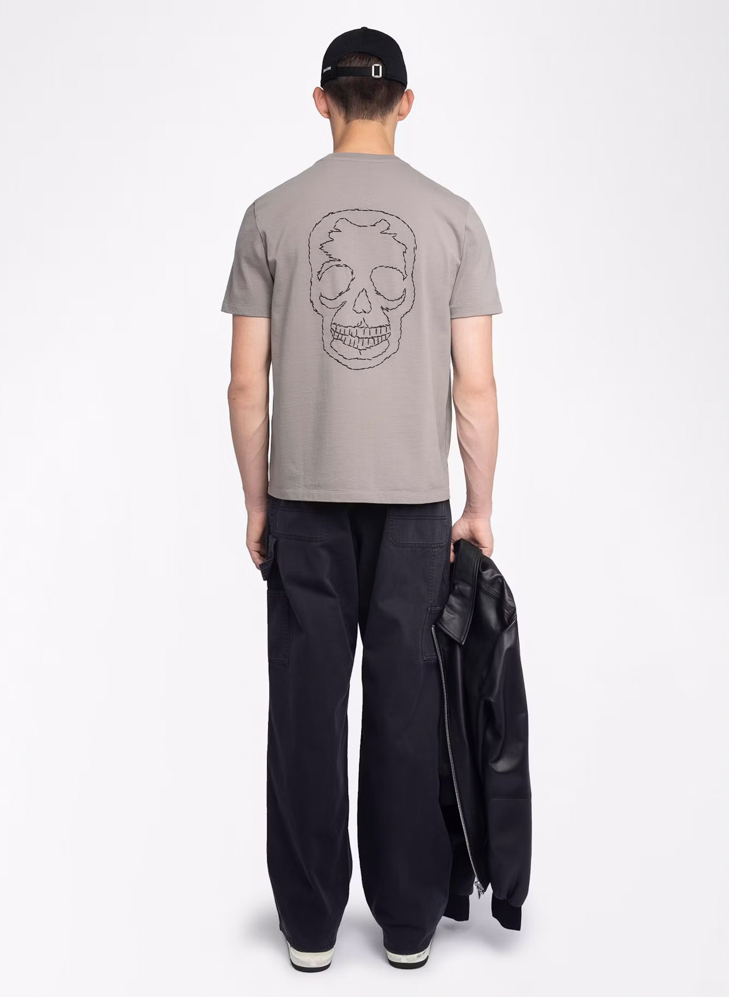 Tee-shirt droit en coton ZADIG&amp;VOLTAIRE Gris