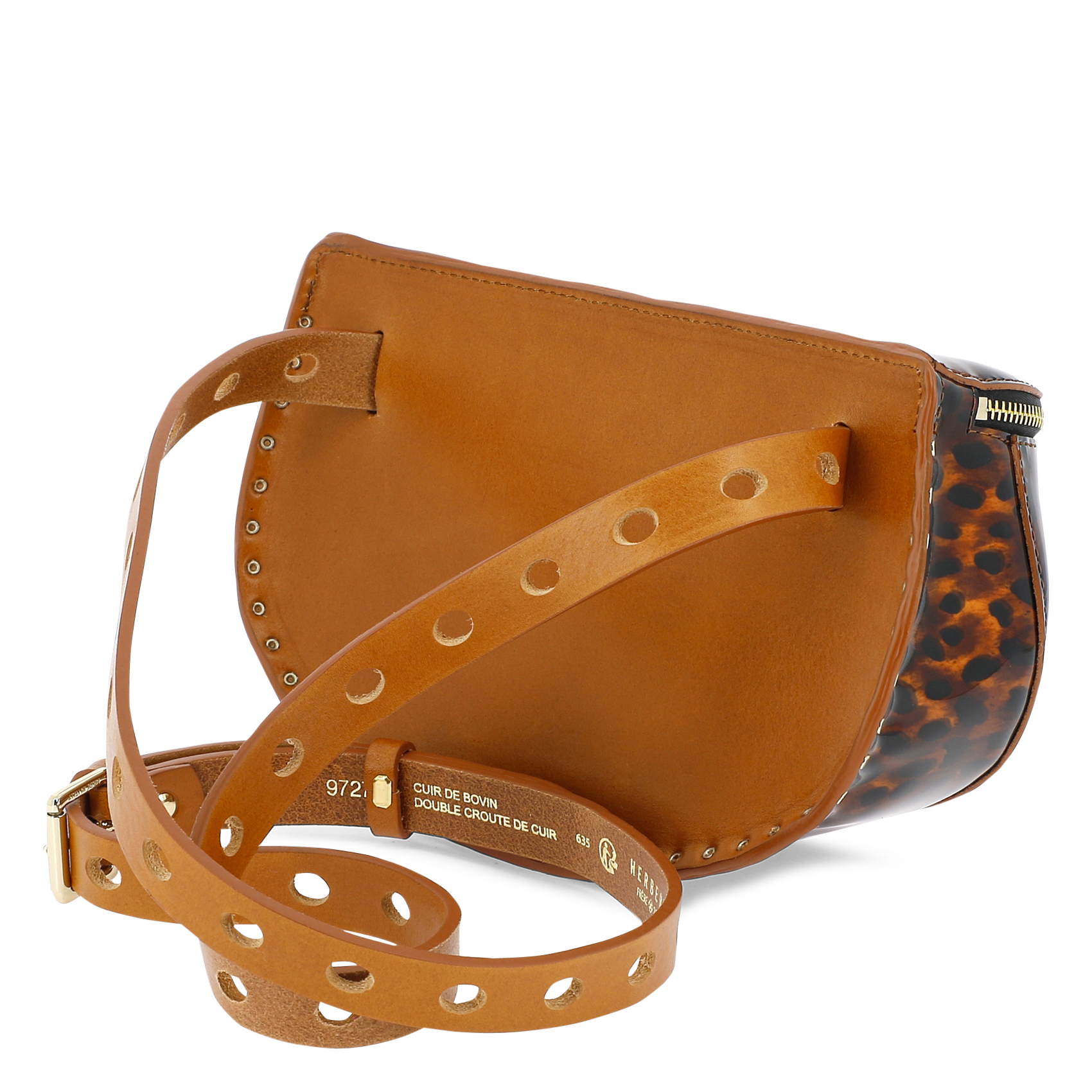 Gürteltasche mit Leopardenmuster HERBERT FRERE SOEUR Braun