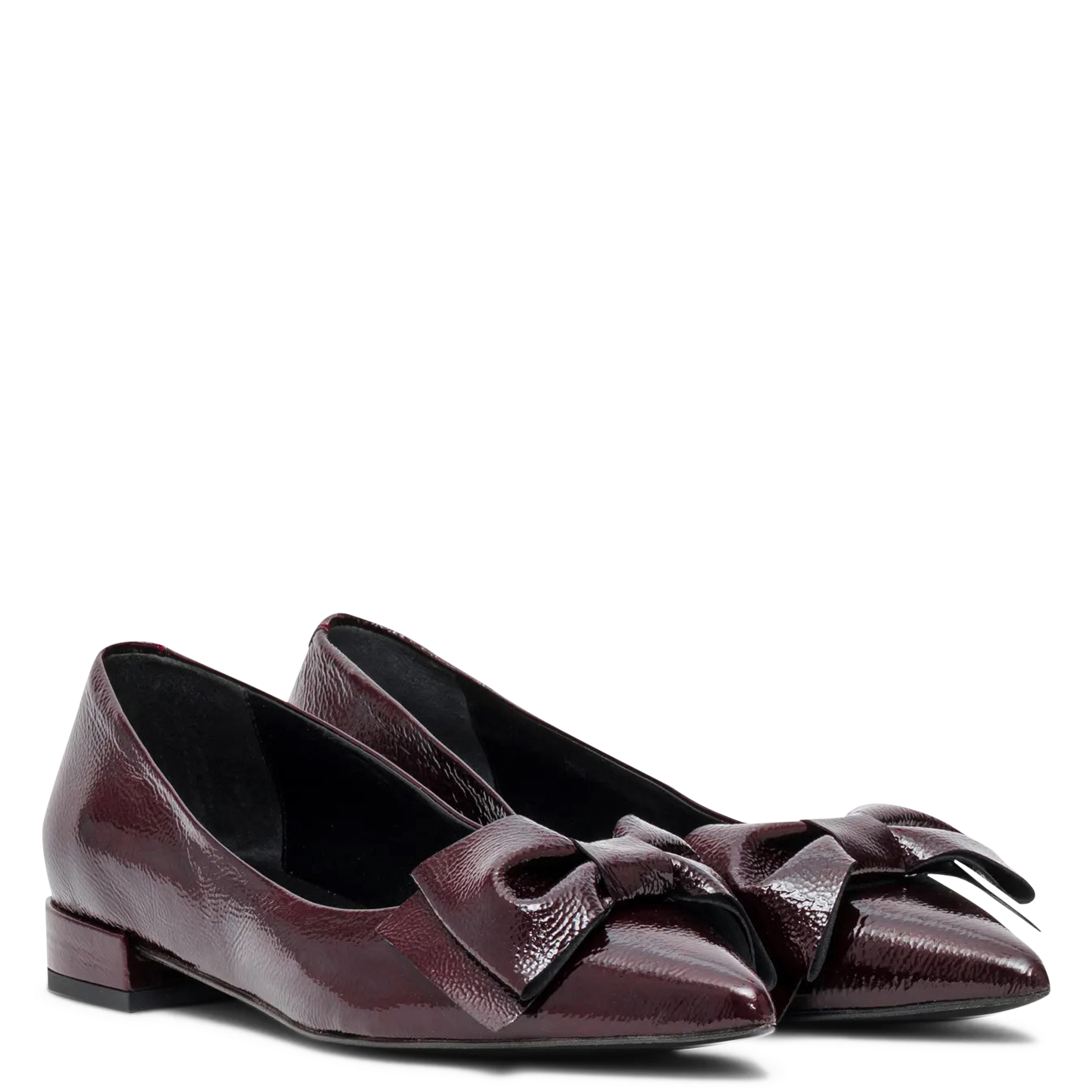Leather ballerina flats BOCAGE Red