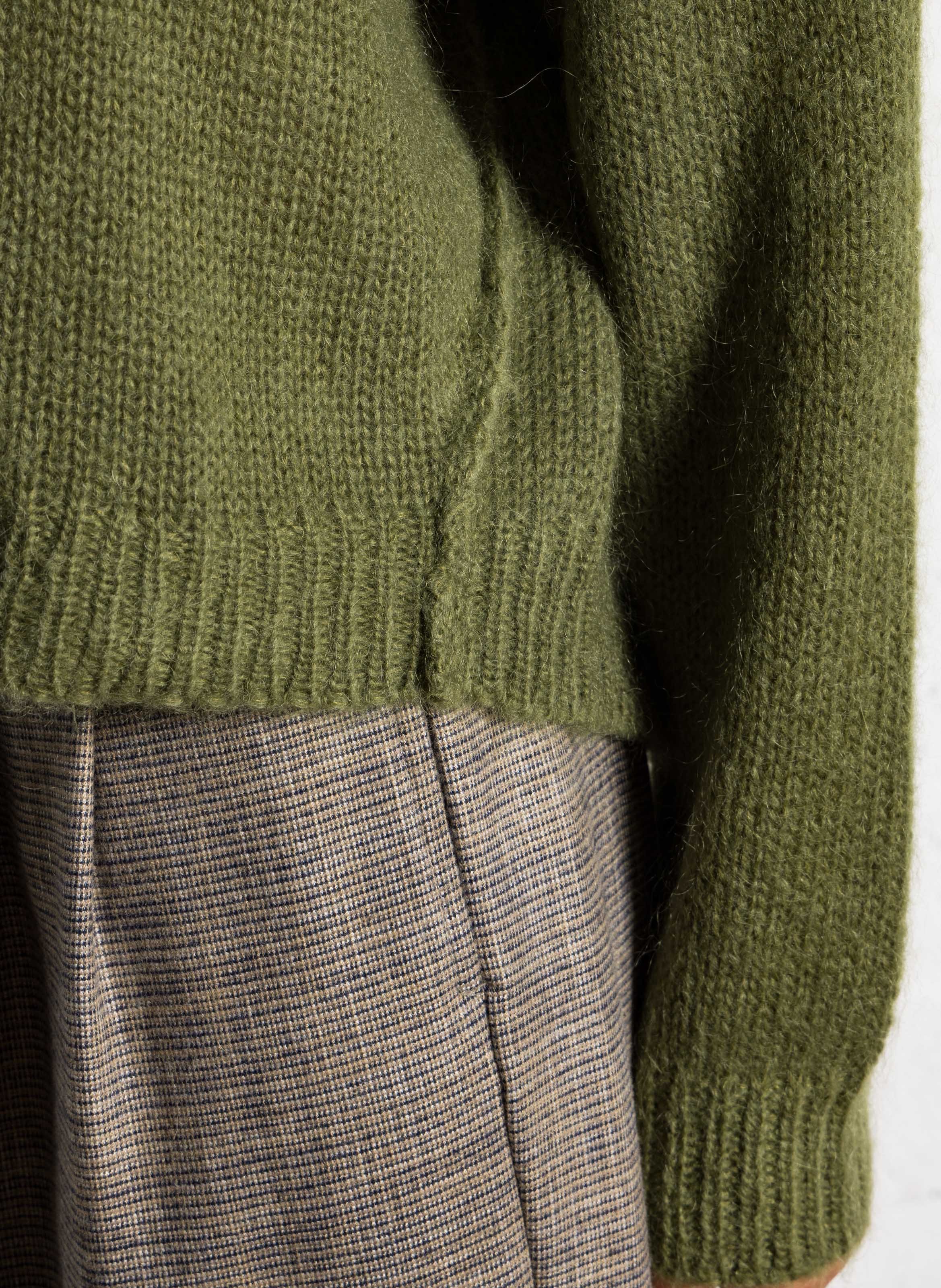 High-neck wool sweater BELLA JONES Khaki
