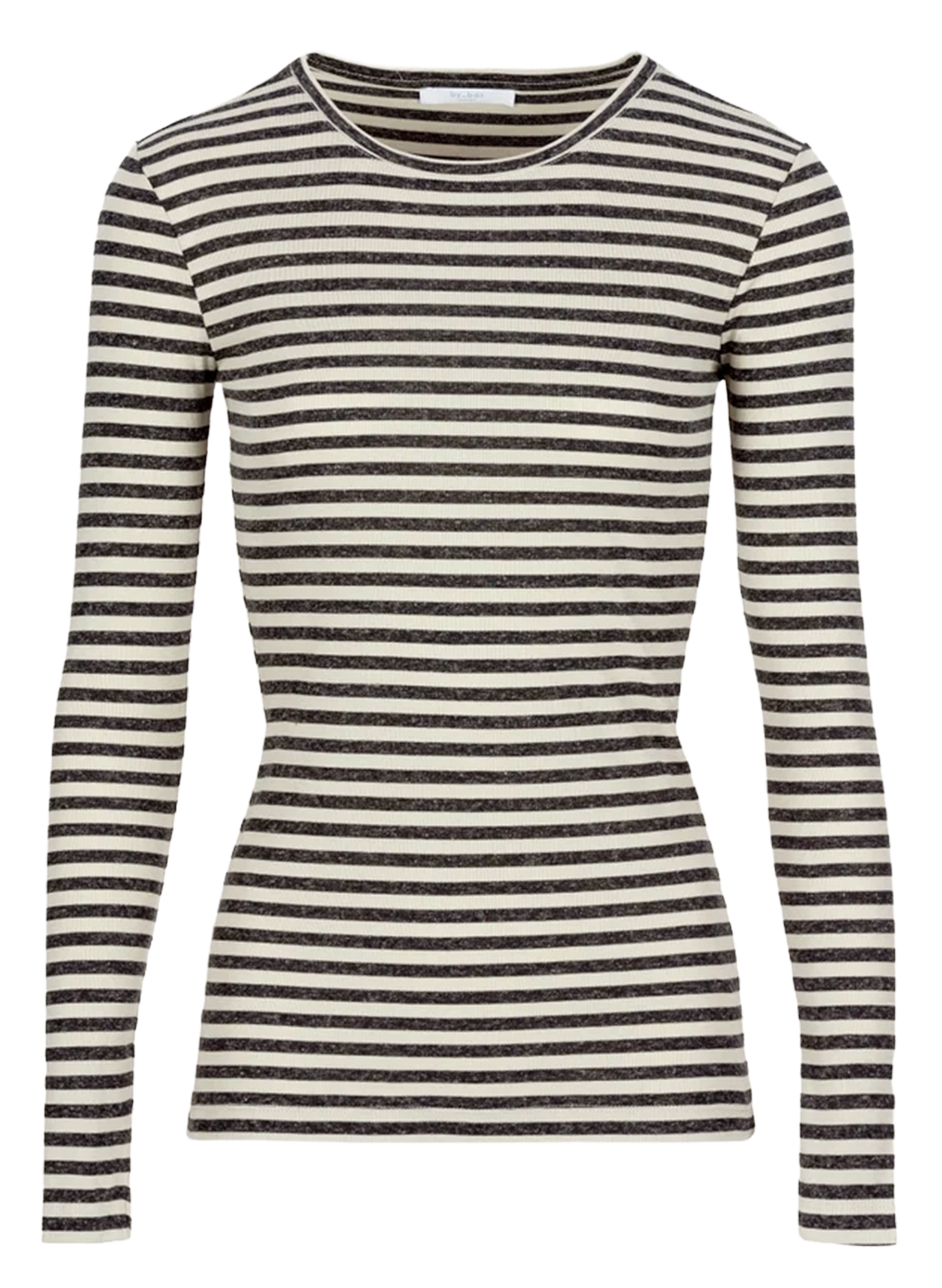 Tee-shirt ajusté à rayures BY BAR Noir