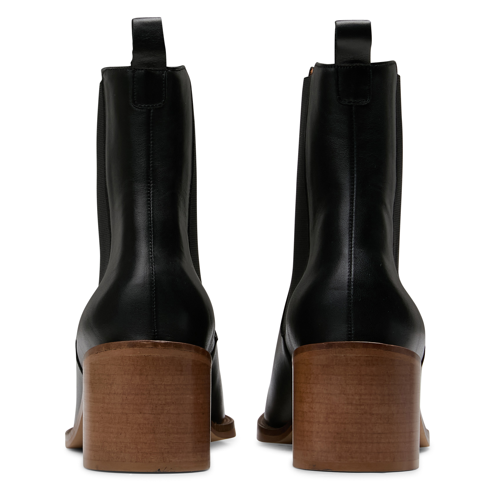 Bottines à enfiler en cuir lisse MAISON 123 Noir