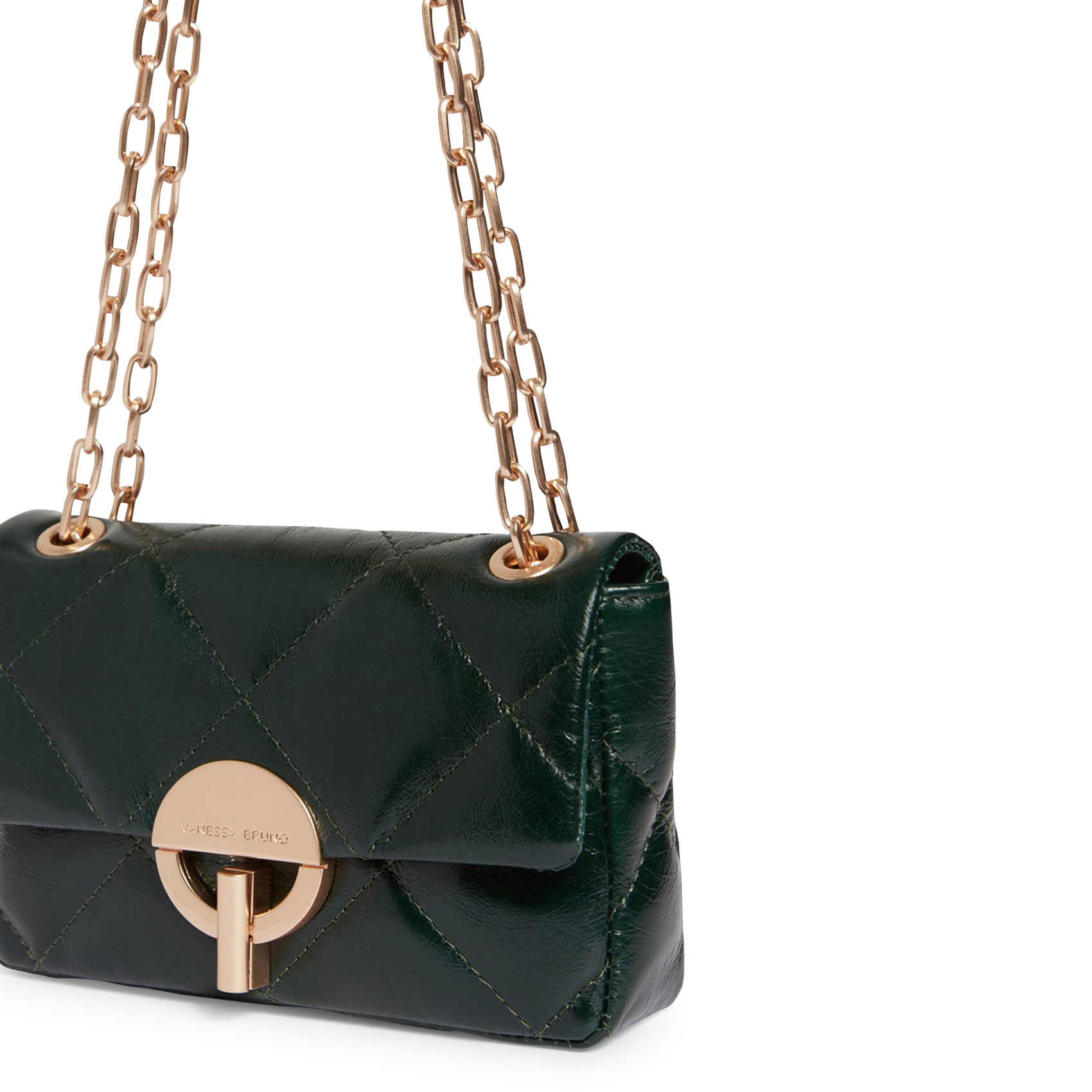 Quilted leather shoulder bag VANESSA BRUNO Green