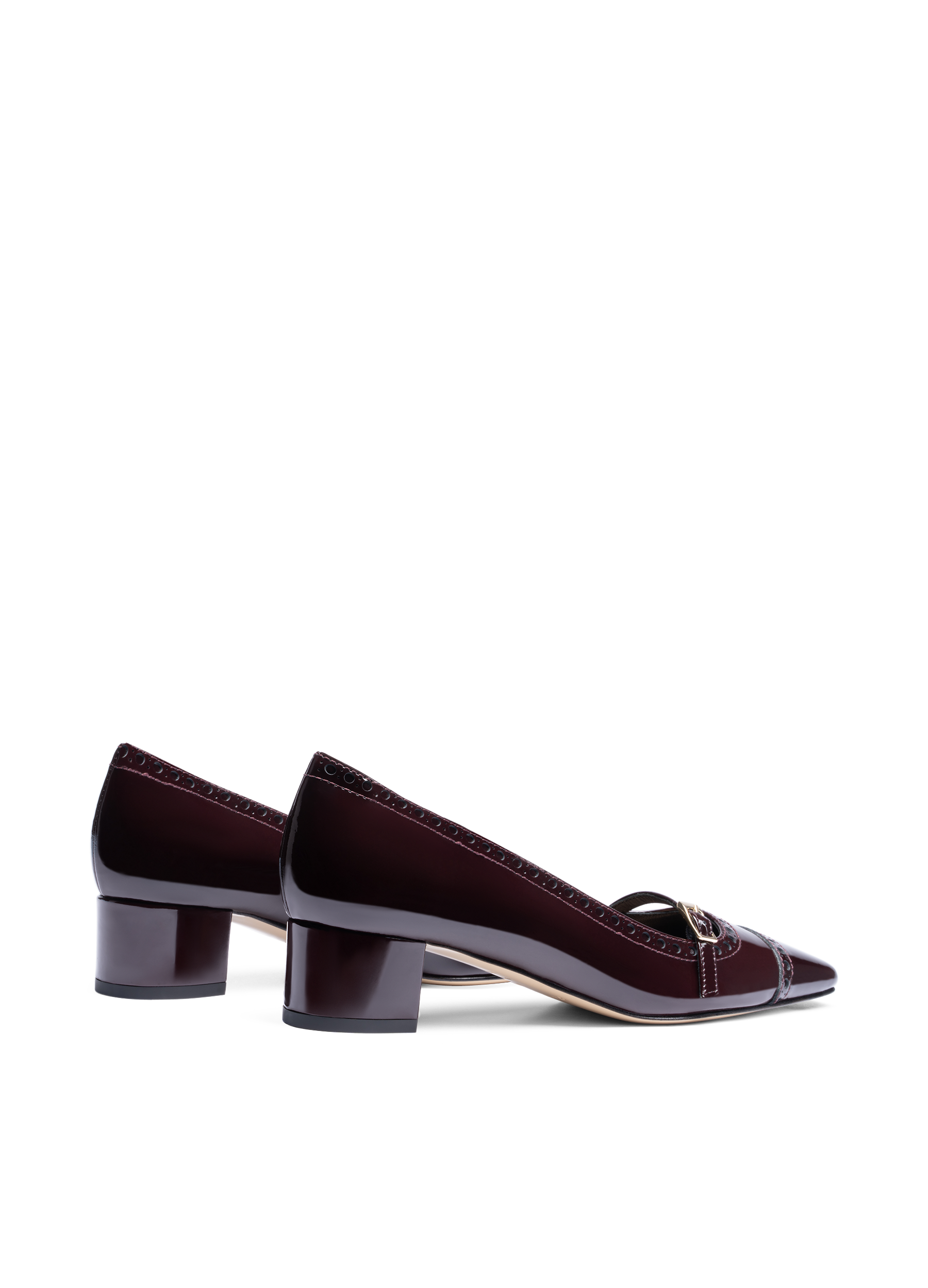 Burgundy patent leather pumps PARALLELE PARIS Red