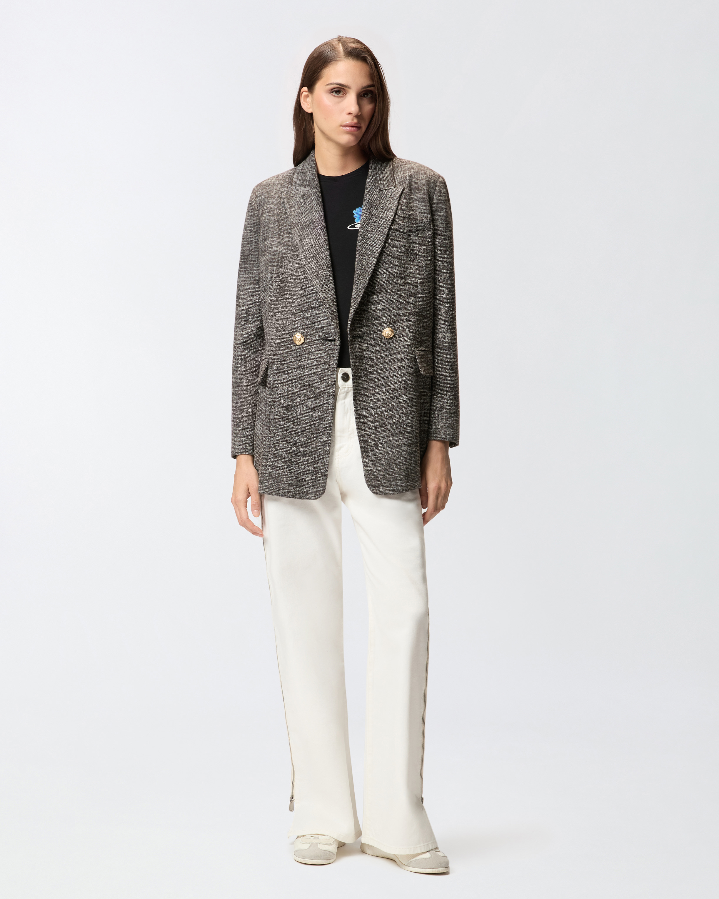 Floral print t-shirt PINKO Black