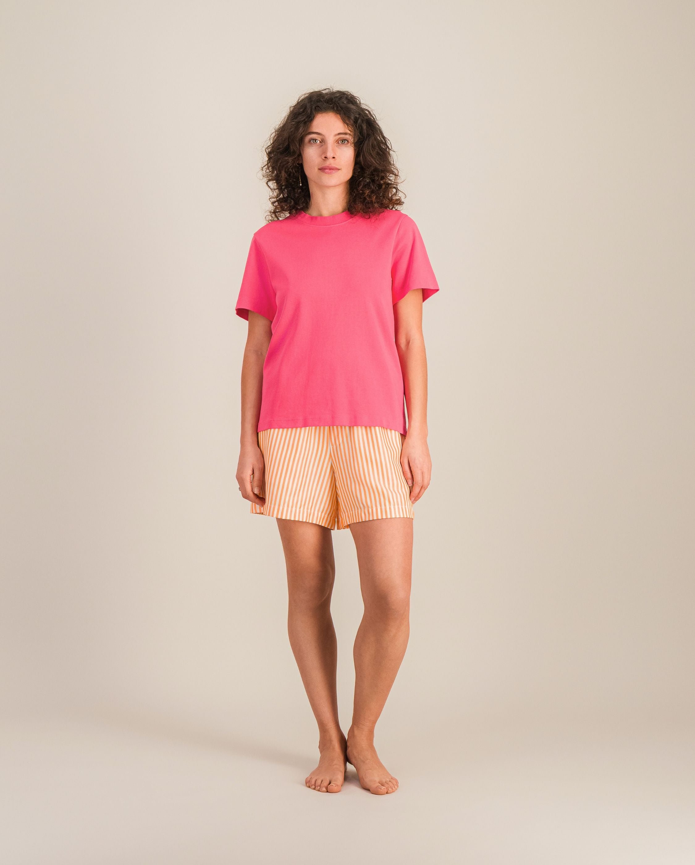 Women's organic cotton T-shirt, fuchsia ANGARDE Pink